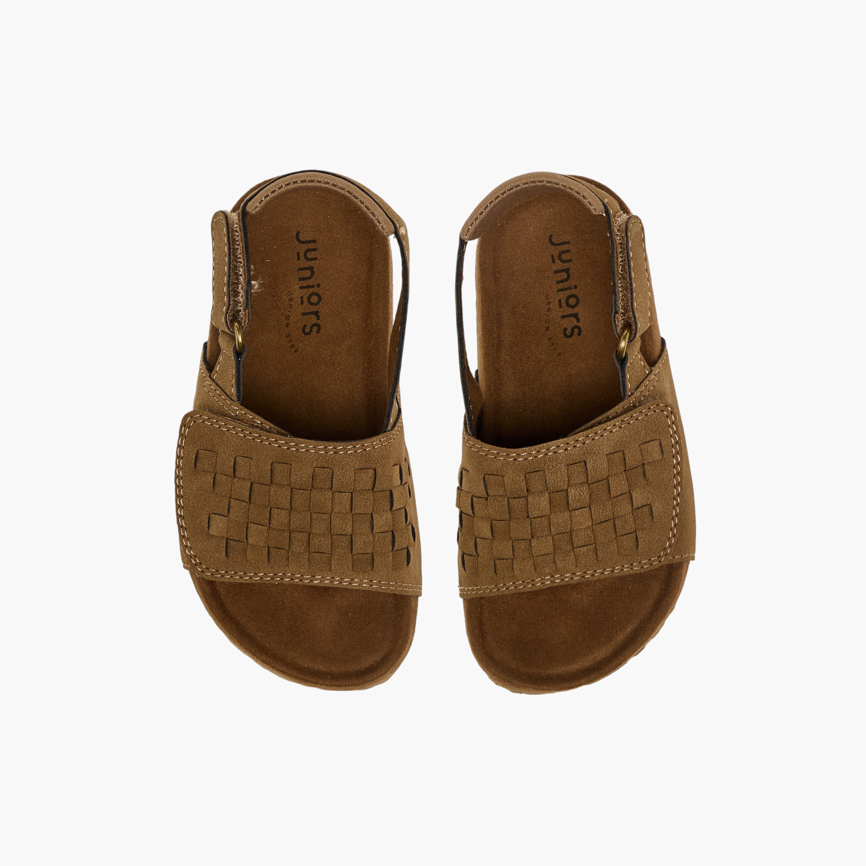 صندل بشريط إغلاق لاصق وتفاصيل منسوجة للأولاد من جونيورز-boys-shoes-sandals-image-1