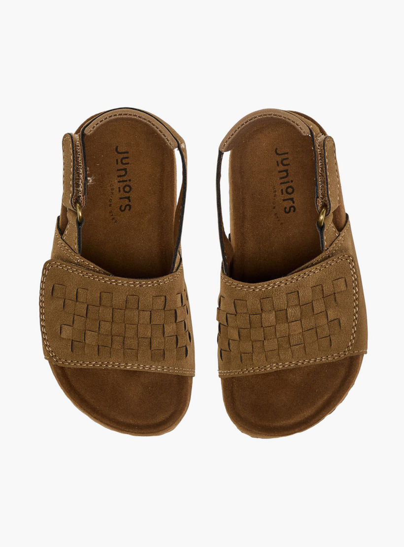 صندل بشريط إغلاق لاصق وتفاصيل منسوجة للأولاد من جونيورز-boys-shoes-sandals-image-1