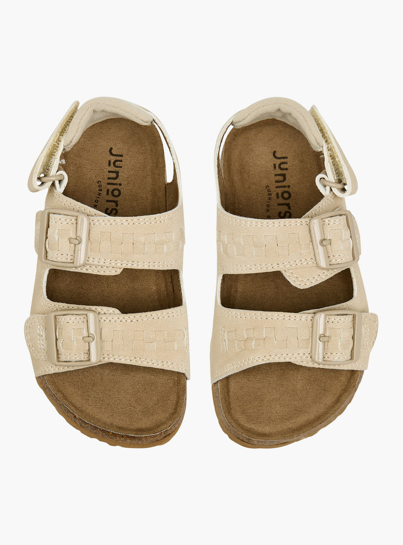 صندل بتفاصيل إبزيم وشريط إغلاق لاصق للأولاد من جونيورز-boys-shoes-sandals-image-1