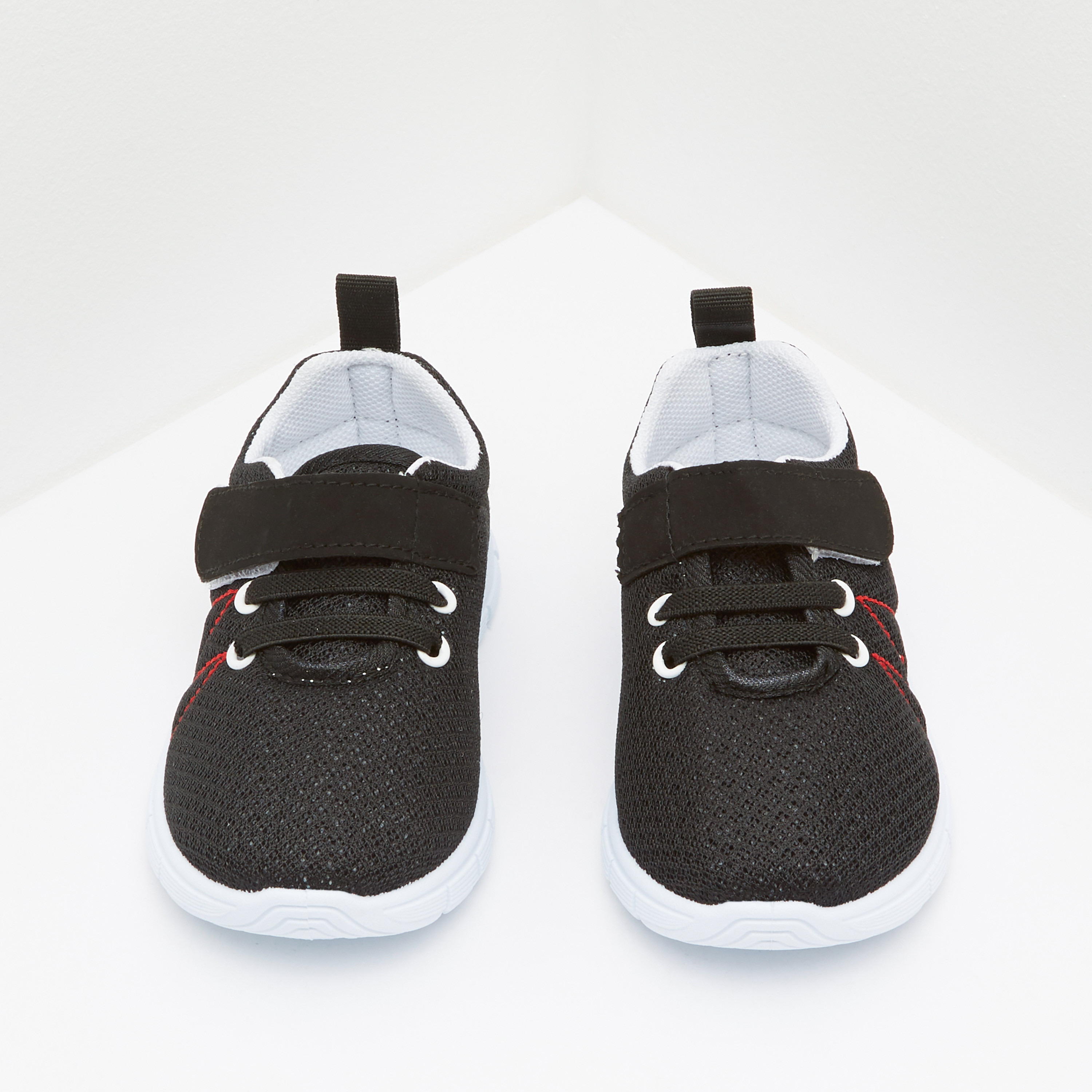 Embroidered Sneakers with Hook and Loop Closure-sports-boys-shoes-image-2