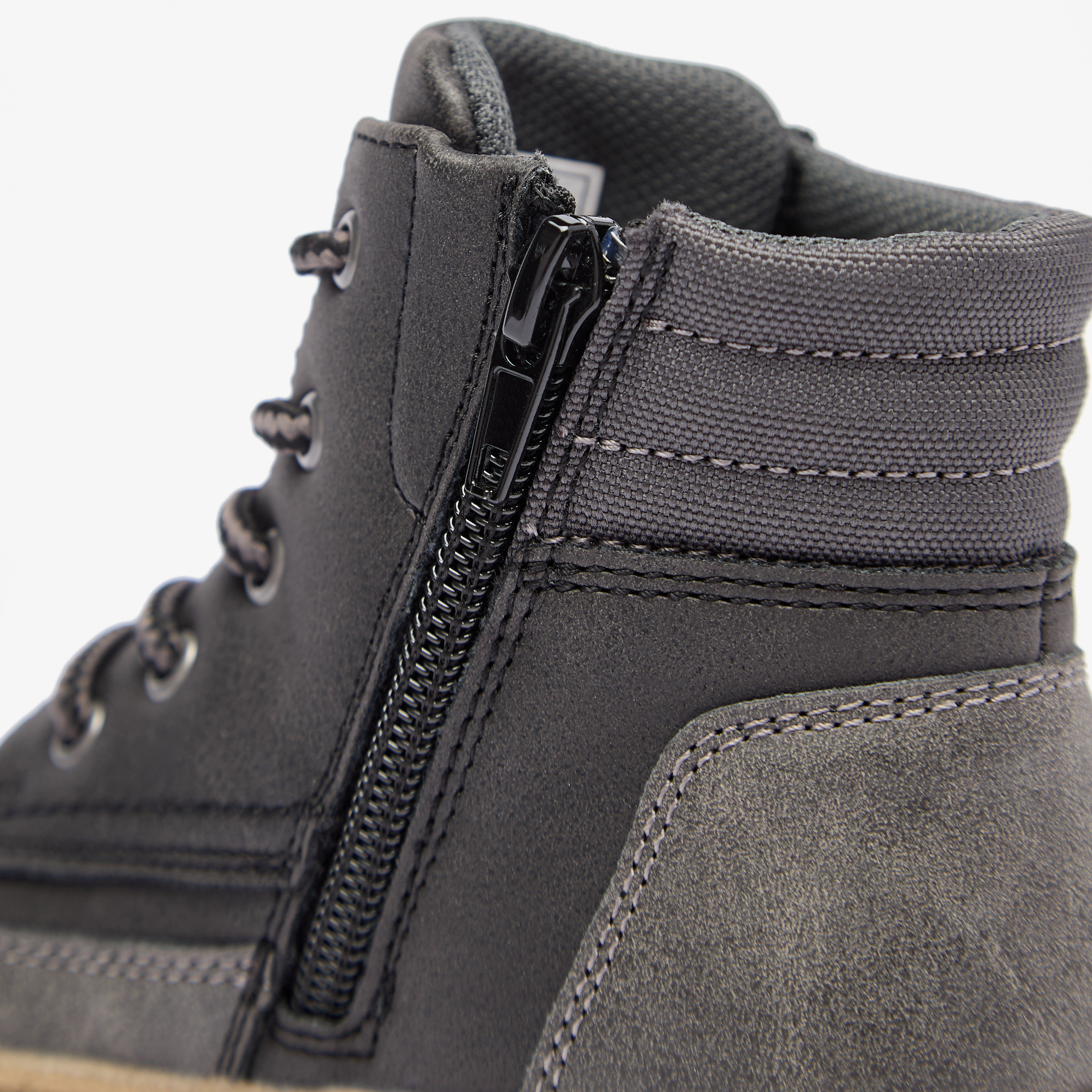 Juniors Panelled Low Ankle Boots with Lace Detail and Zip Closure-boys-shoes-boots-image-15