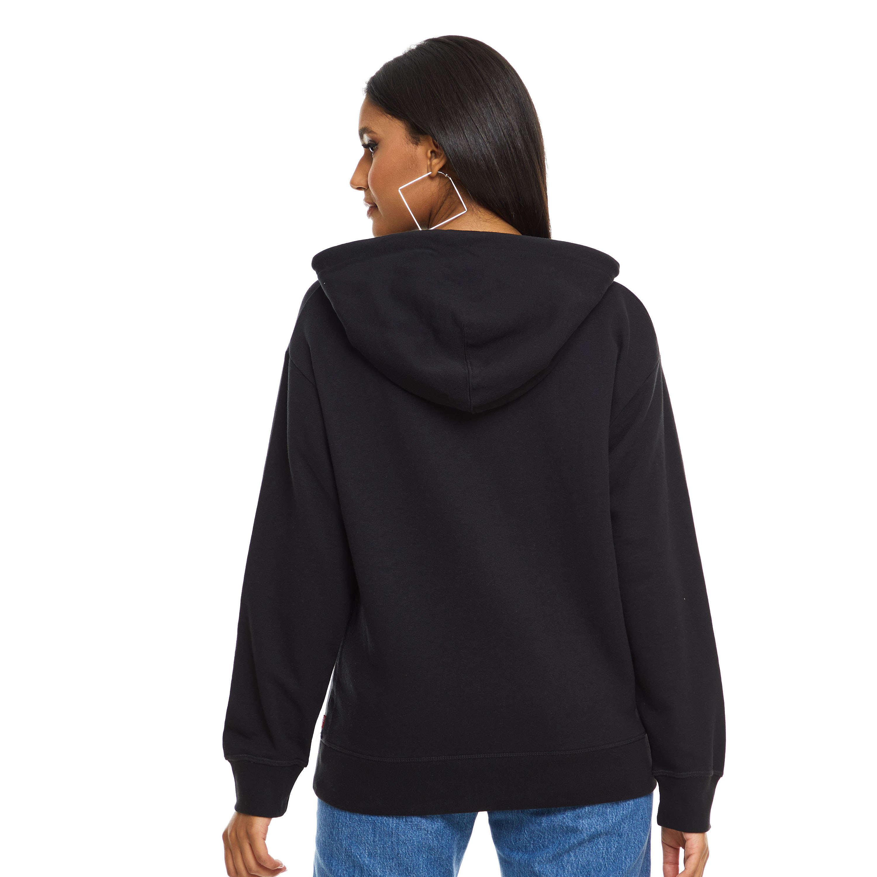 Levi's Women Black Logo Kangaroo Pocket Hoodie-women-clothing-hoodiesandsweatshirts-hoodies-image-2