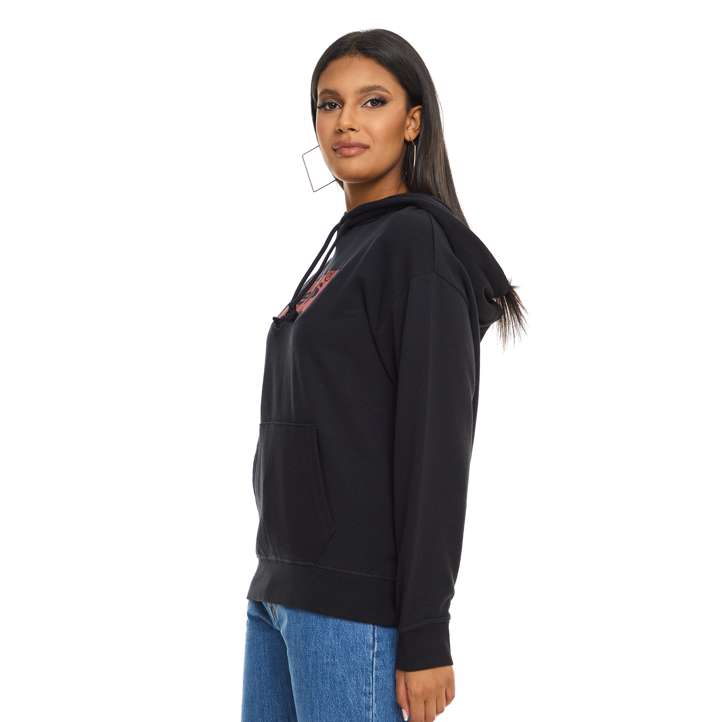 Levi's Women Black Logo Kangaroo Pocket Hoodie-women-clothing-hoodiesandsweatshirts-hoodies-image-3