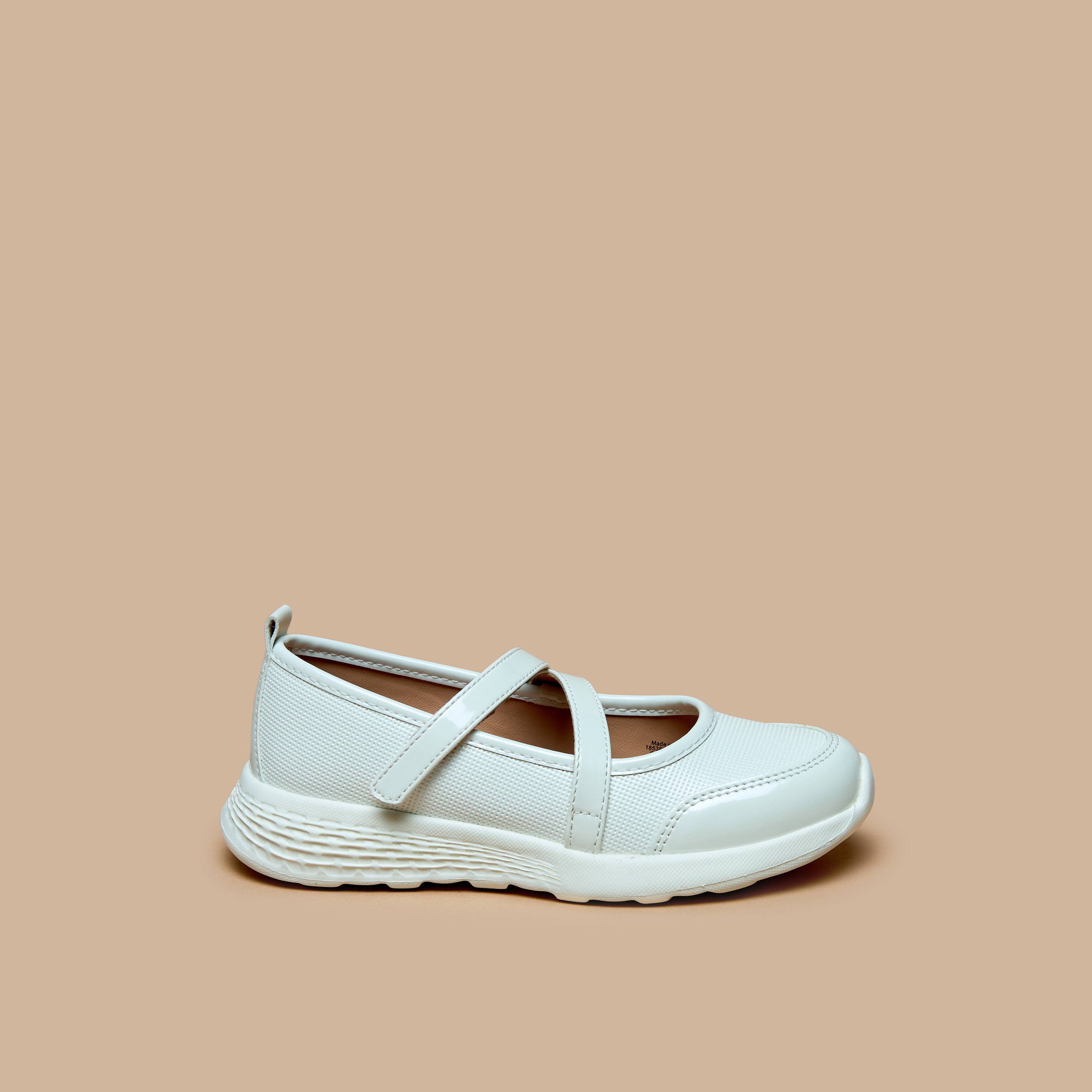 Little Missy Panelled Mary Jane Shoes with Hook and Loop Closure-girls-shoes-schoolshoes-image-13
