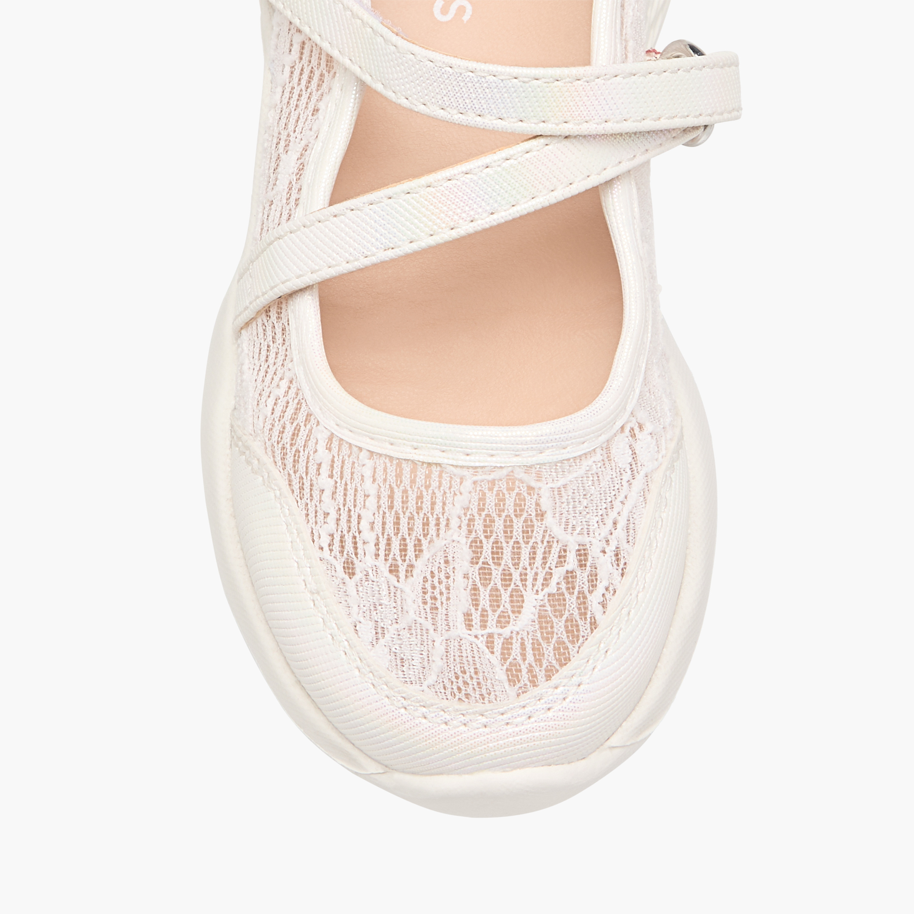 Juniors Lace Detail Mary Jane Shoes with Hook and Loop Closure-girls-shoes-maryjanes-image-4