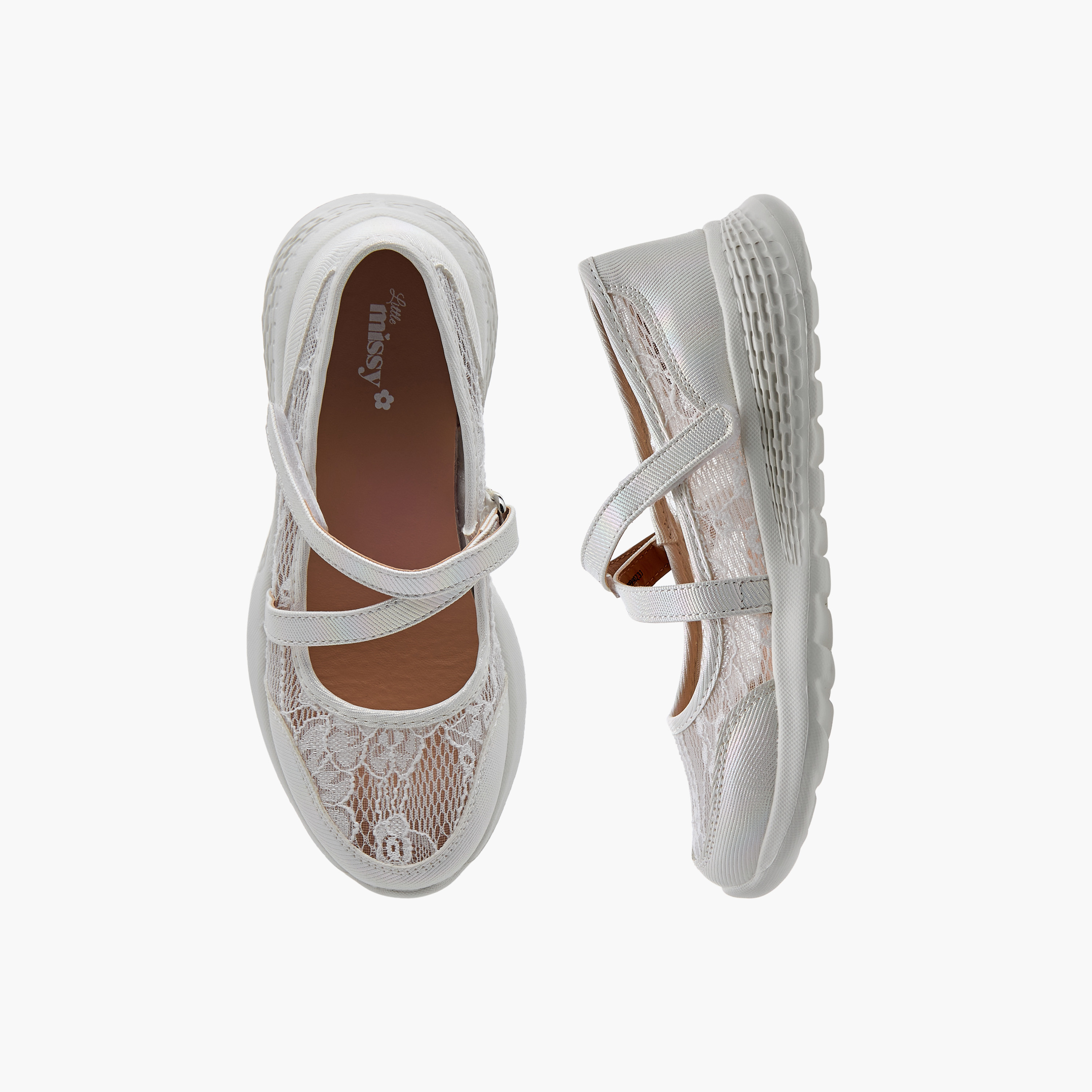 حذاء ماري جين بدانتيل مع شريط إغلاق من ليتل ميسي-girls-shoes-maryjanes-image-1