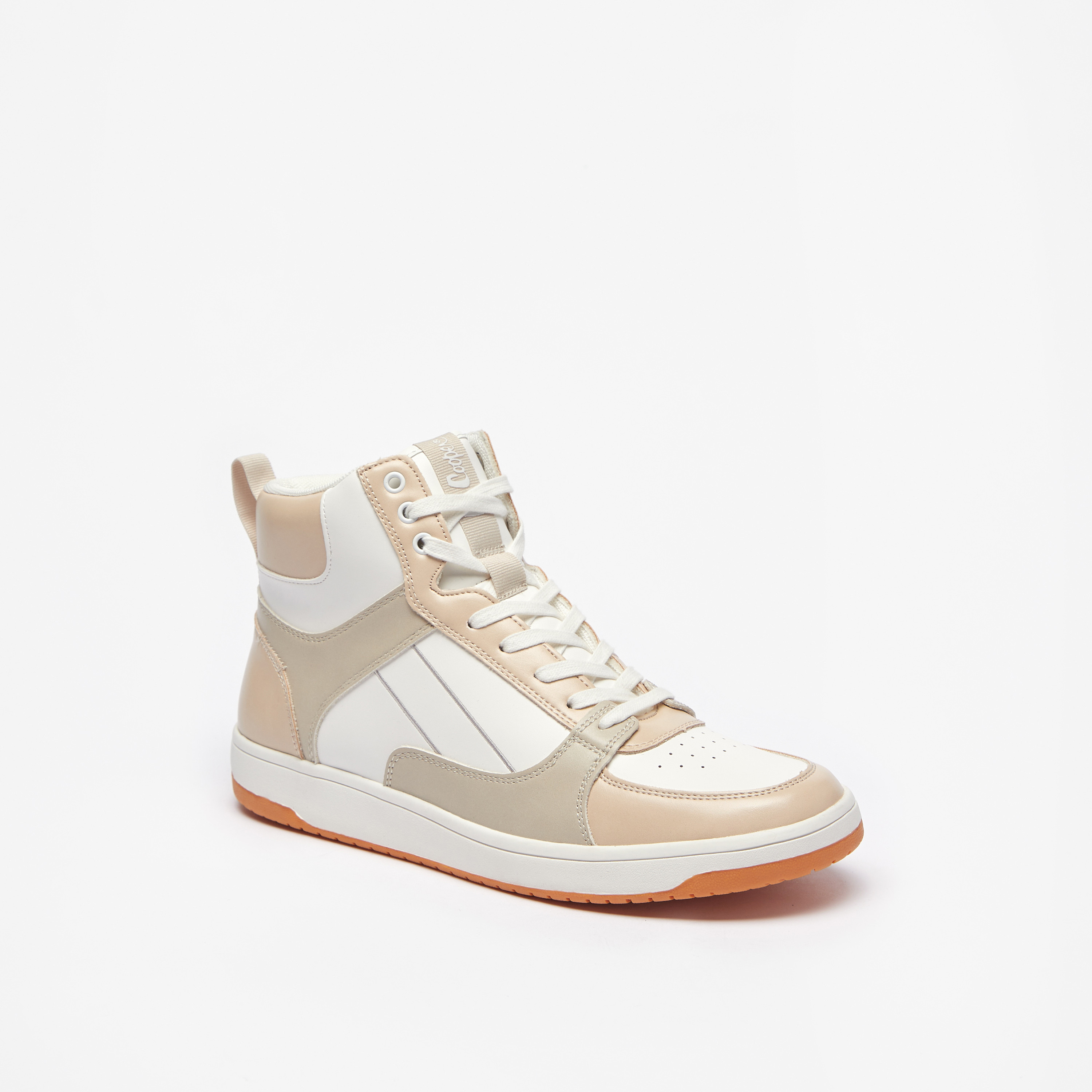 Cream high top sneakers on sale