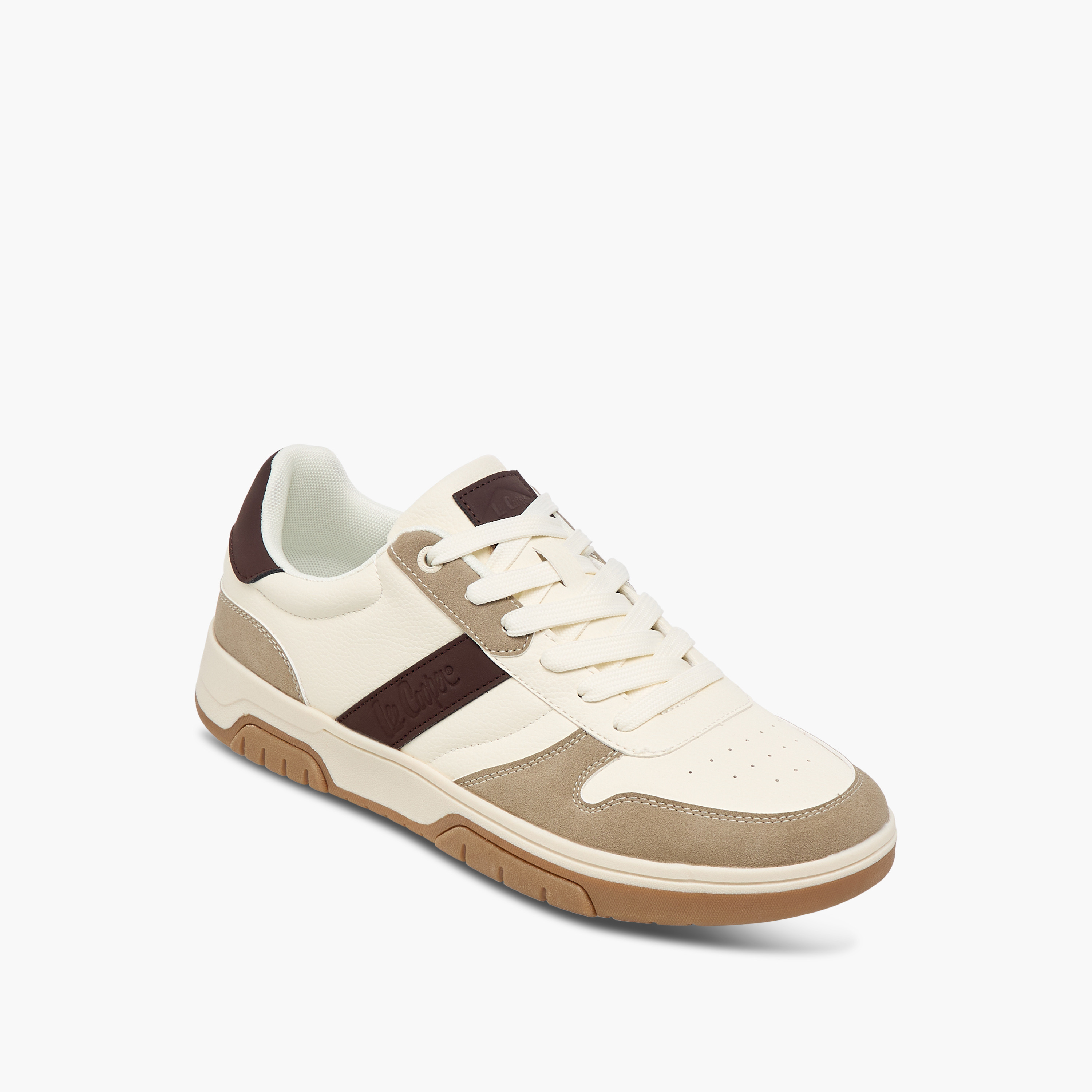 Lee Cooper Men's Panelled Sneakers with Lace-Up Closure-men-shoes-sneakers-image-2