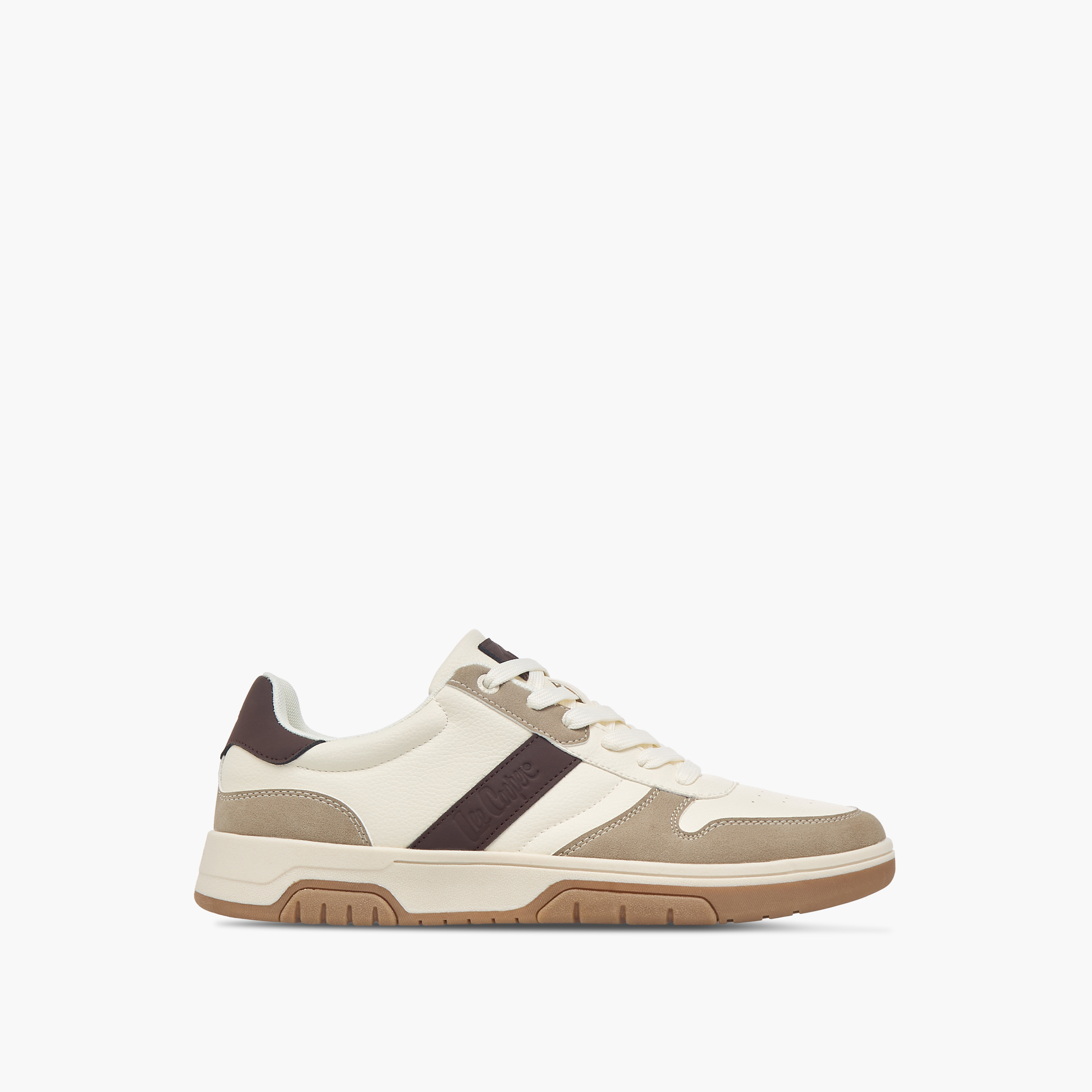 Lee Cooper Men's Panelled Sneakers with Lace-Up Closure-men-shoes-sneakers-image-3