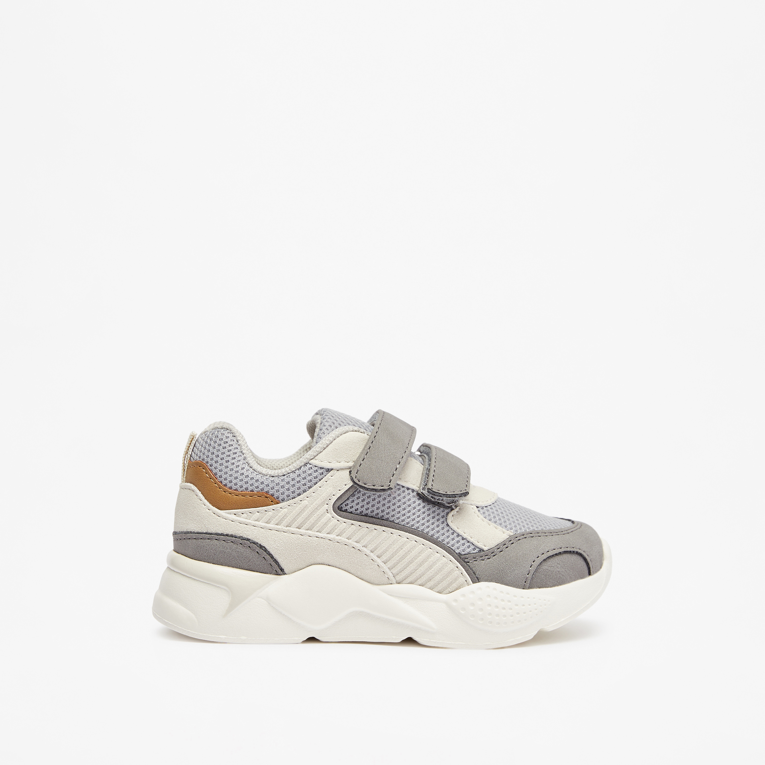 Barefeet Panelled Sneakers with Hook and Loop Closure-boys-shoes-sneakers-image-3
