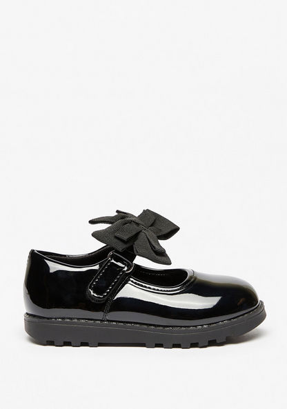 Juniors Solid Mary Jane Shoes with Bow Accent