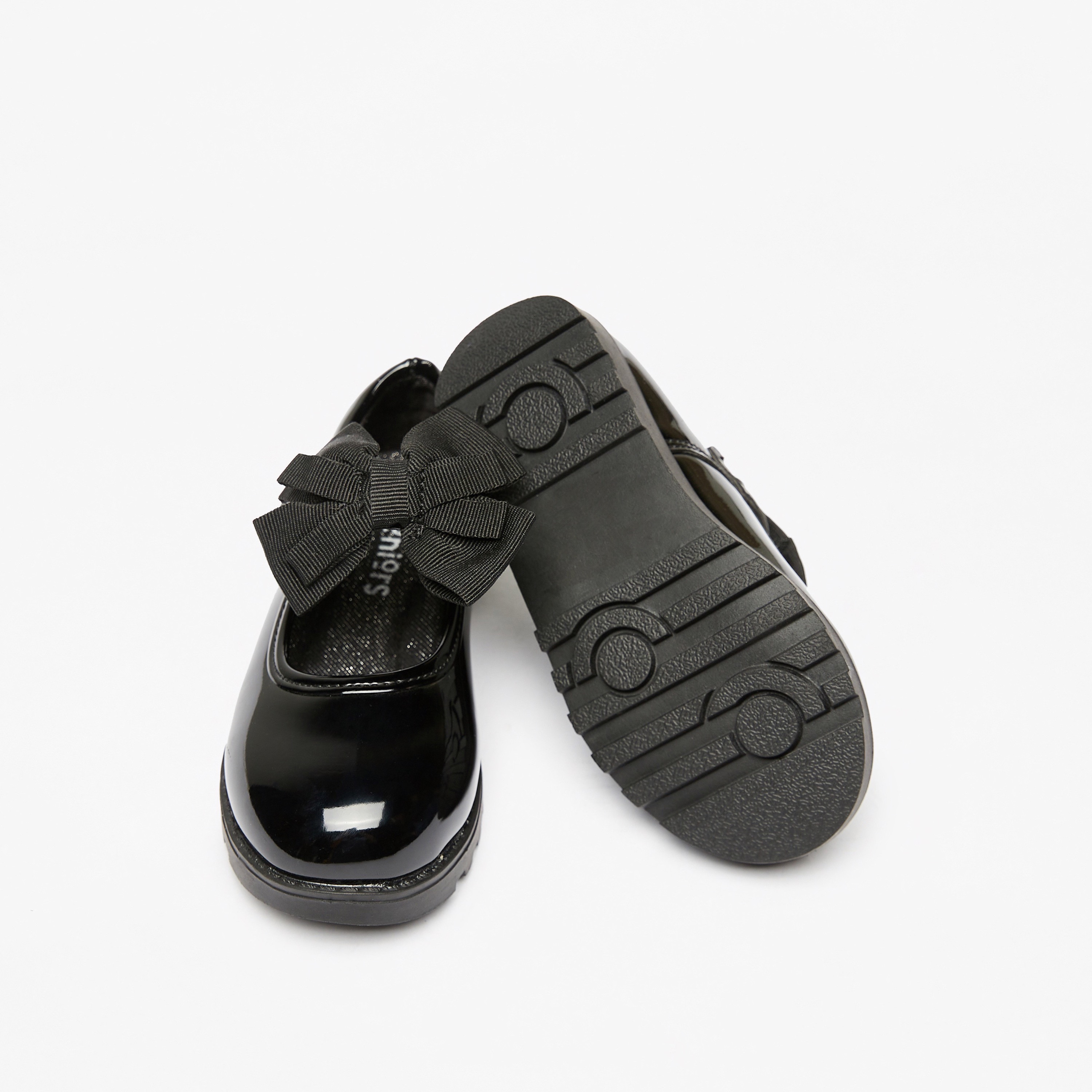Juniors Solid Mary Jane Shoes with Bow Accent-girls-shoes-schoolshoes-image-2
