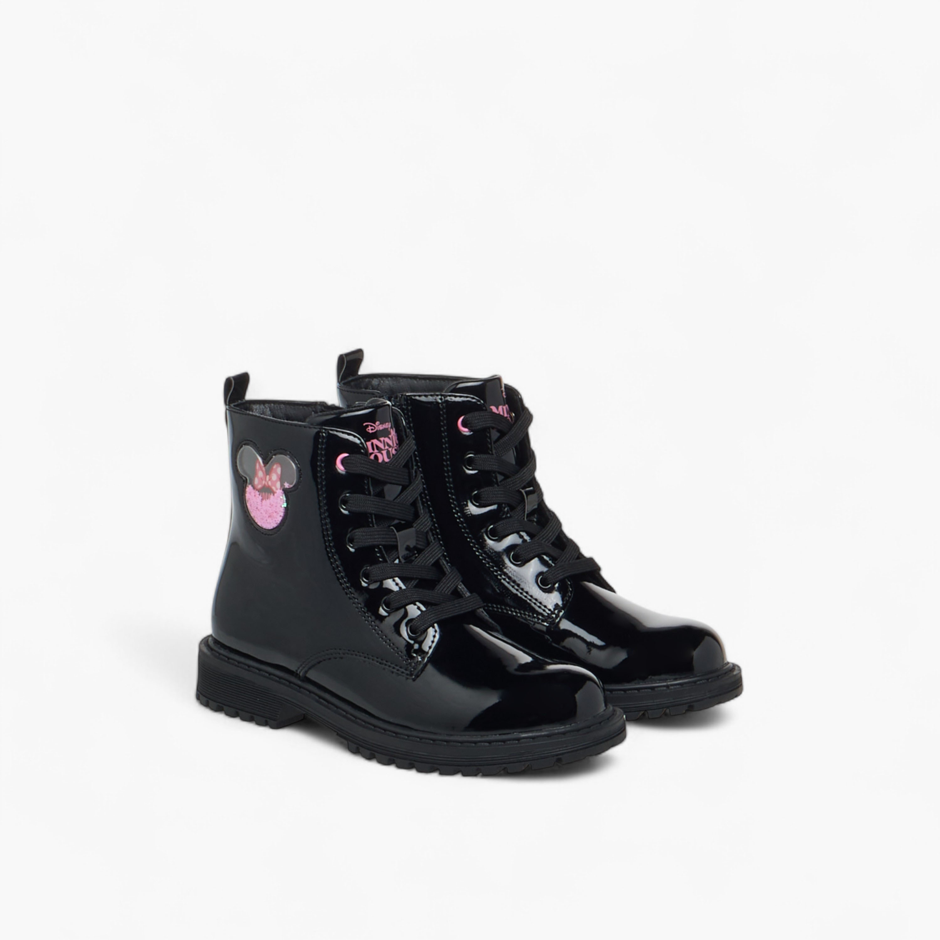 بوت بطول الكاحل وتزيينات ميني ماوس وسحاب إغلاق من ديزني-girls-shoes-boots-image-1