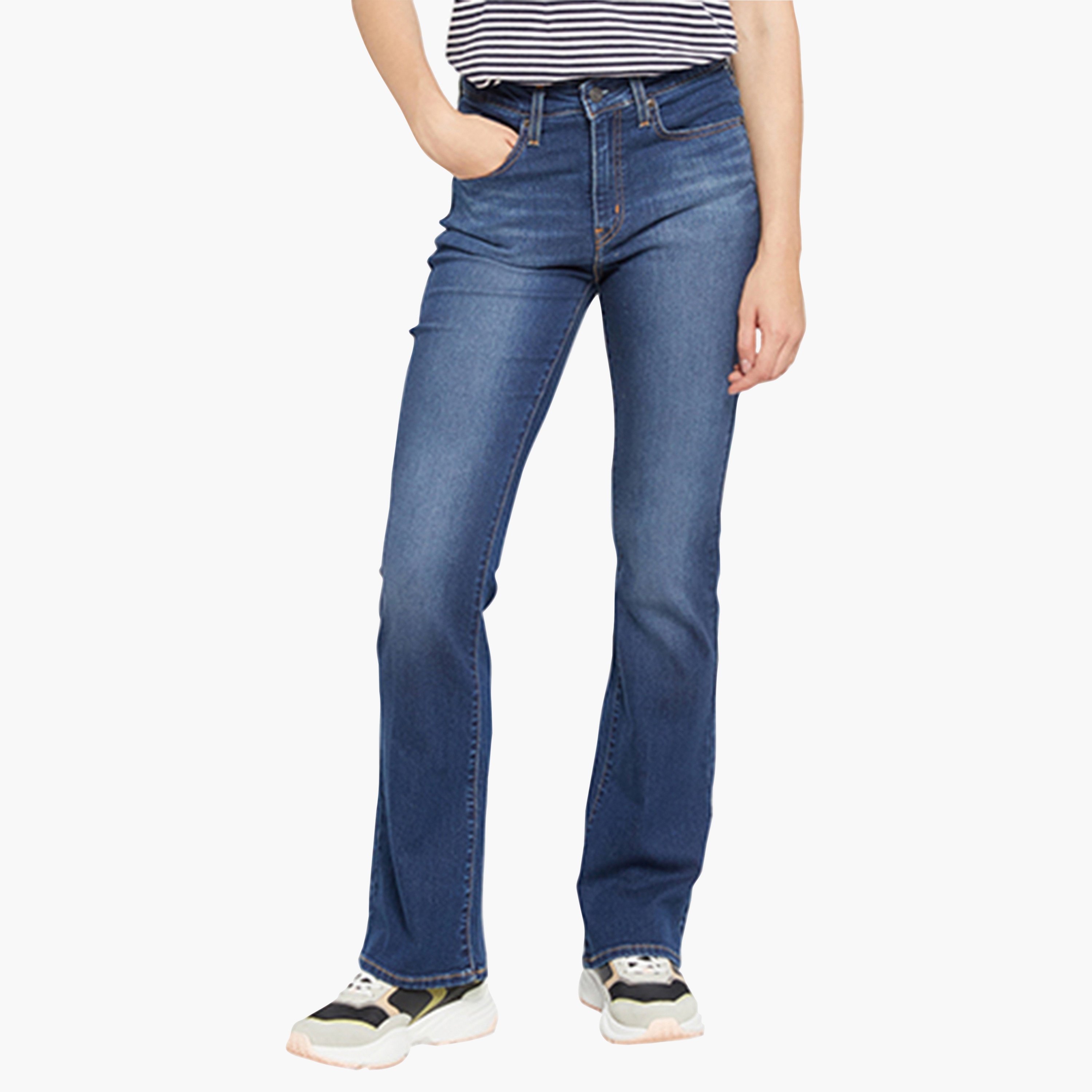 جينز بوت كت حريمي 725، نيلي بـ 5 جيوب، مقاس 30 من ليفايس-women-clothing-bottoms-jeans-image-1