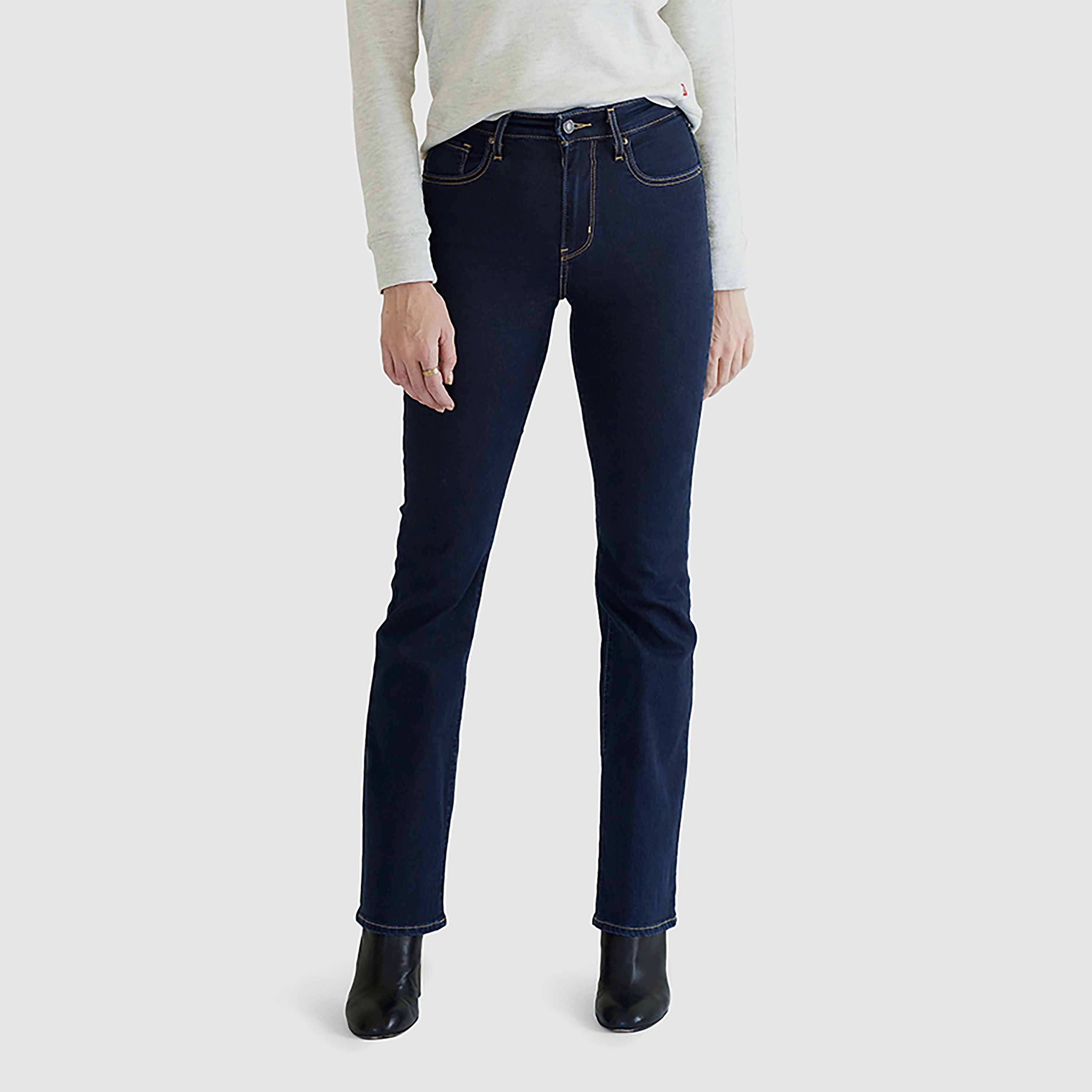 Levi's Bootcut Fit Blue Plain Women's Jeans-women-clothing-bottoms-jeans-image-1