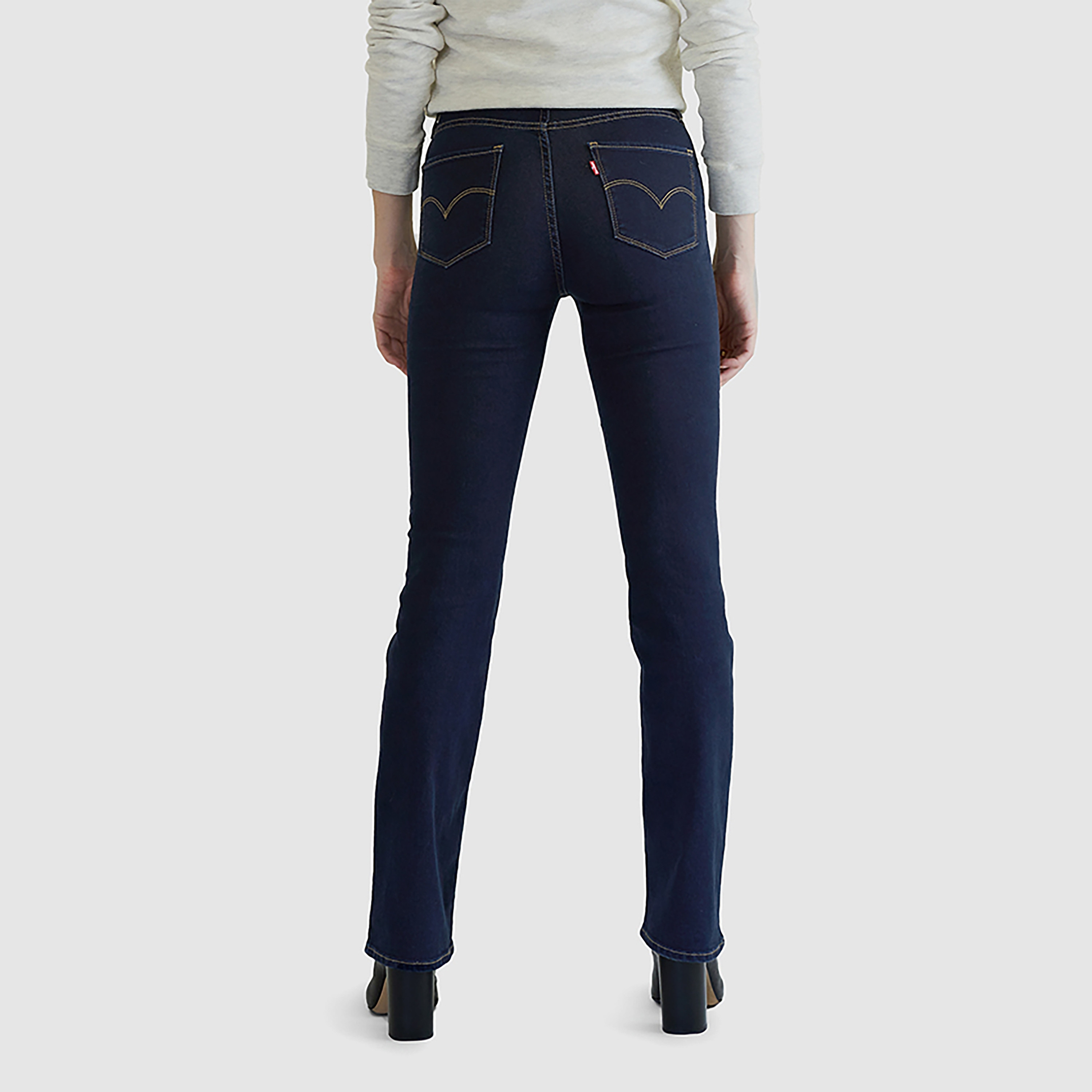 Levi's Bootcut Fit Blue Plain Women's Jeans-women-clothing-bottoms-jeans-image-2