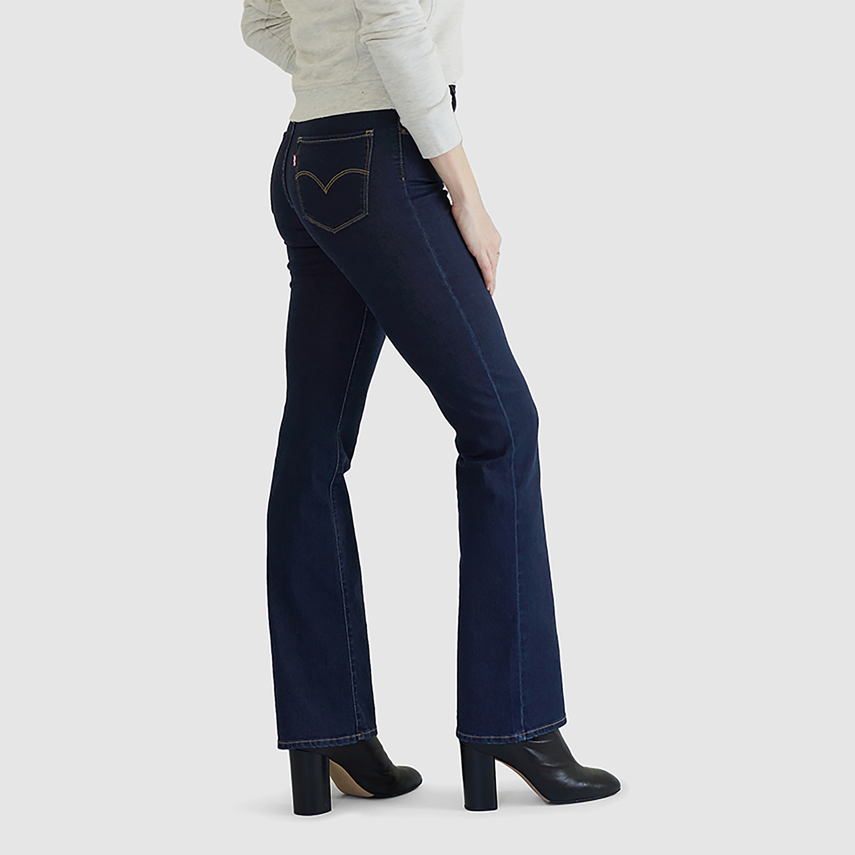 Levi's Bootcut Fit Blue Plain Women's Jeans-women-clothing-bottoms-jeans-image-3