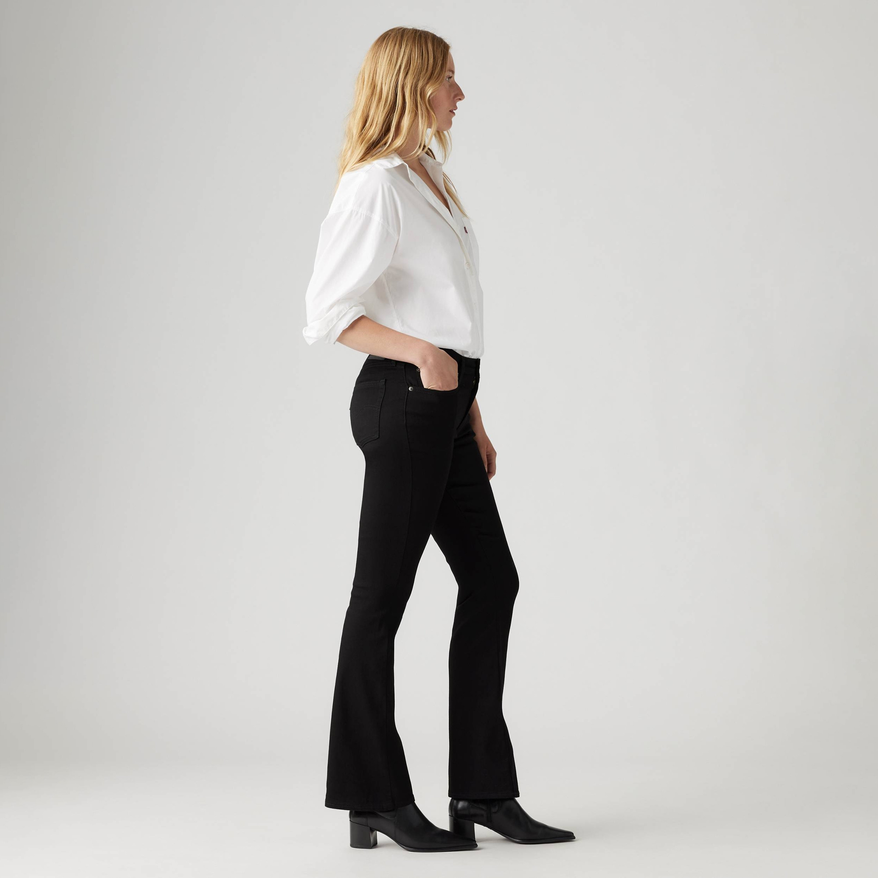 Levi's 725 Bootcut Fit Black Plain Women's Jeans Inseam 30-women-clothing-bottoms-jeans-image-3
