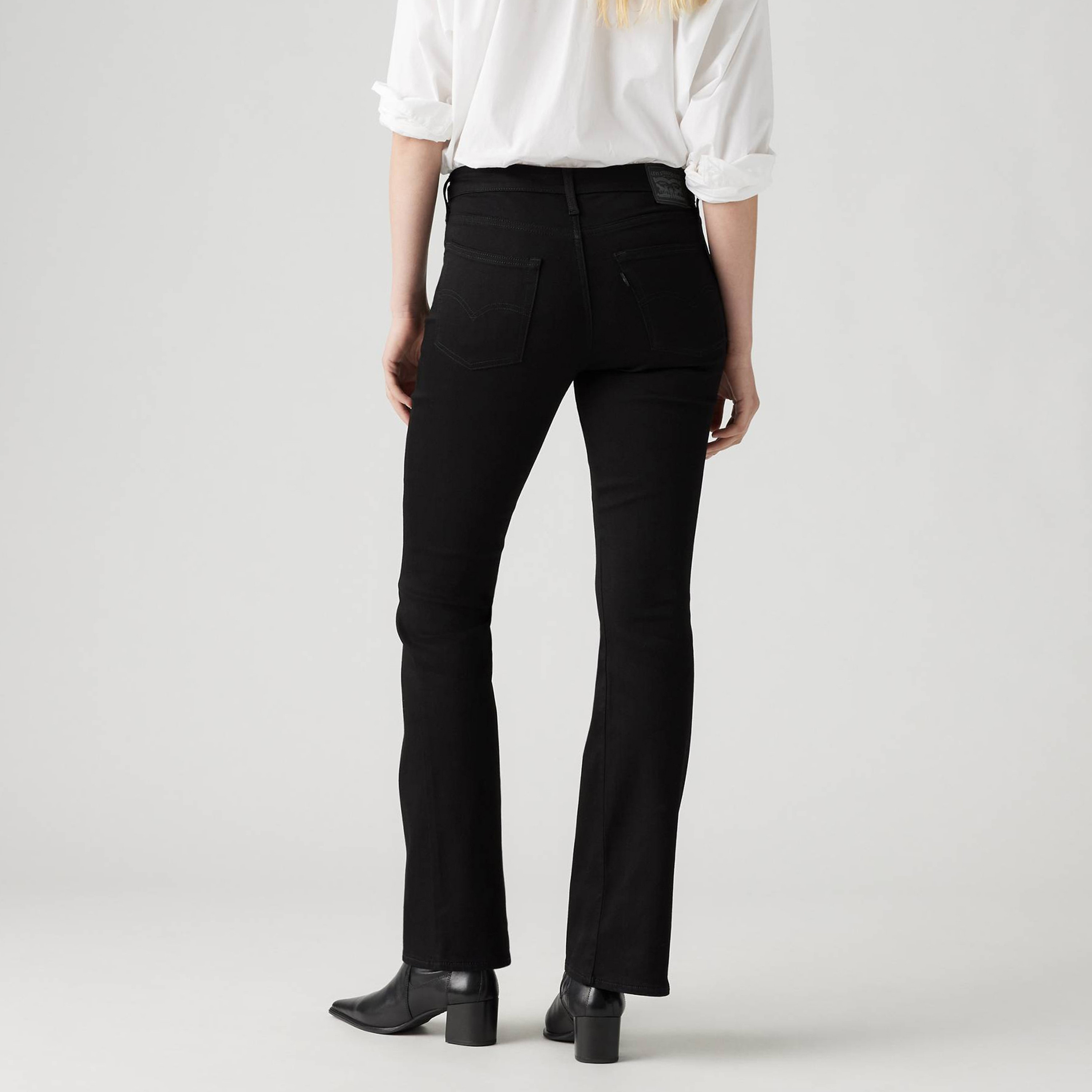 Levi's 725 Bootcut Fit Black Plain Women's Jeans Inseam 30-women-clothing-bottoms-jeans-image-4