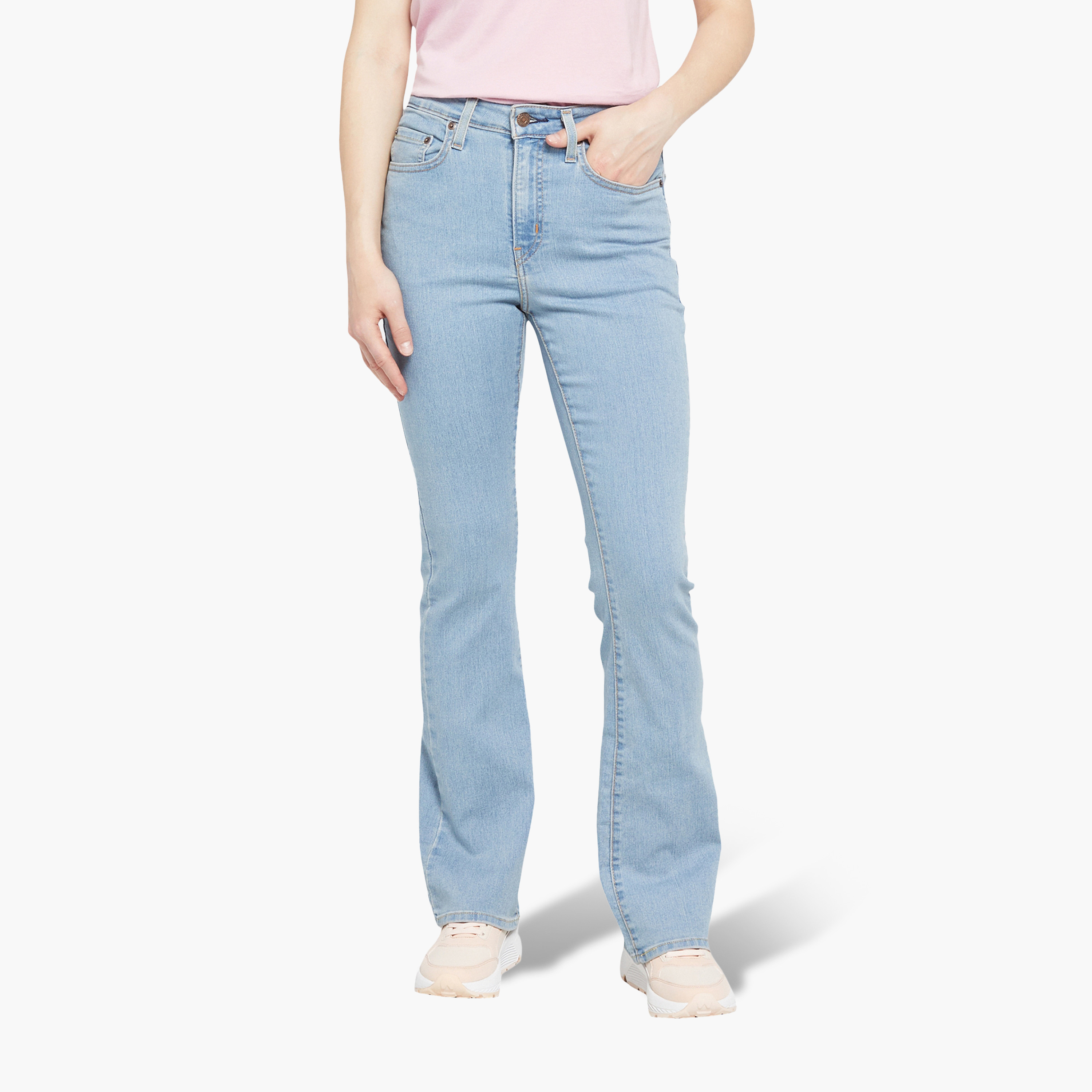 Levi's 725 Bootcut Fit Blue Washed Women's Jeans Inseam 30-women-clothing-bottoms-jeans-image-1