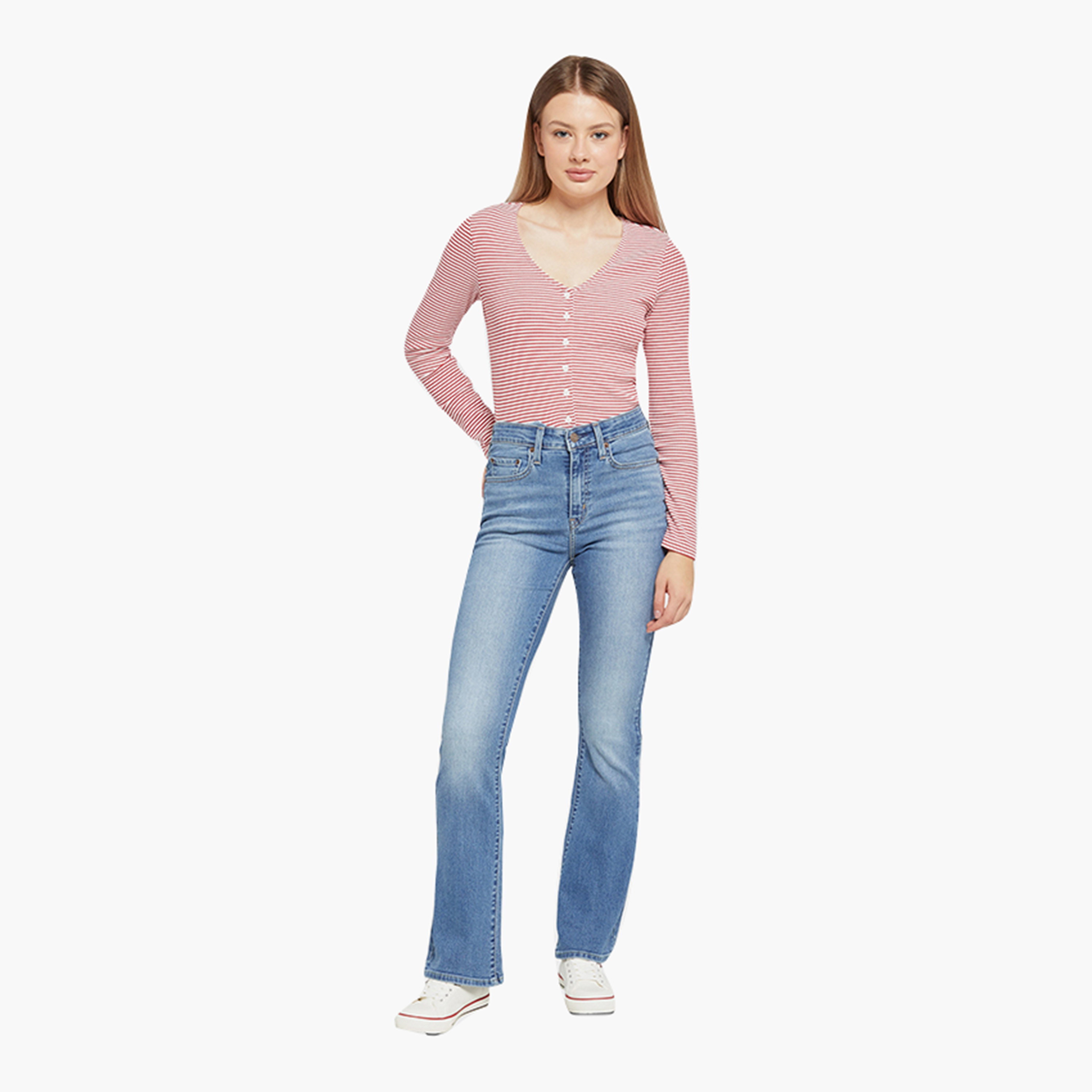 Levi's 725 Bootcut Fit Blue Washed Women's Jeans Inseam 30-women-clothing-bottoms-jeans-image-2