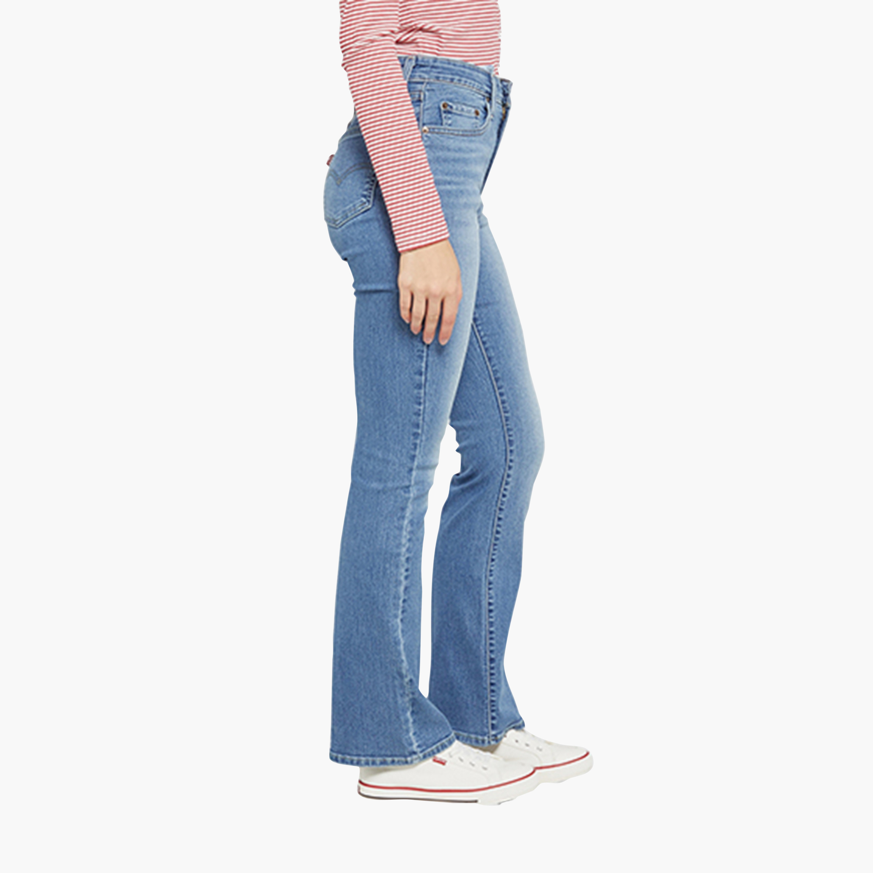 جينز حريمي 725 بقصة البوت كت مغسول باللون الأزرق مقاس 30 من ليفايس-women-clothing-bottoms-jeans-image-4