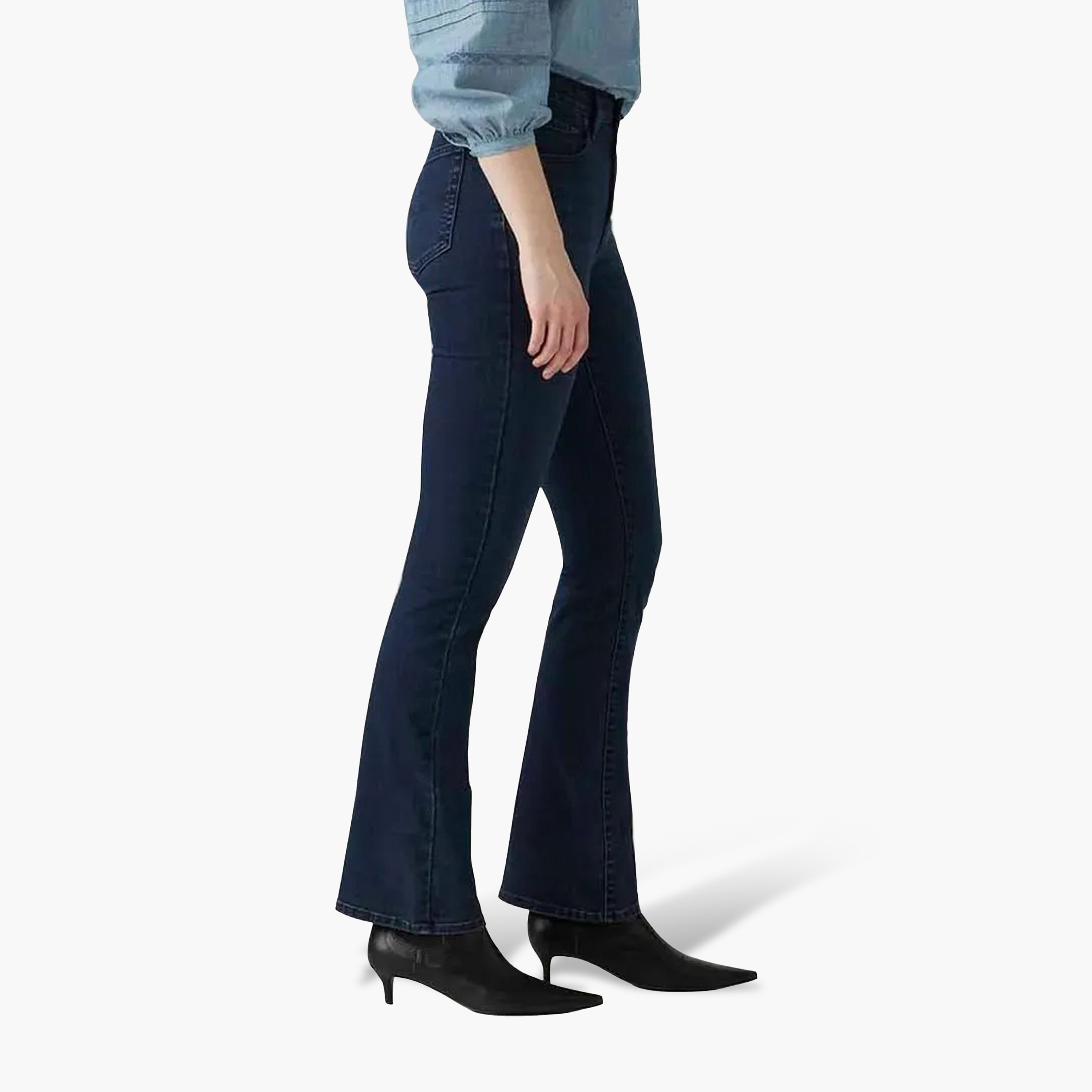Levi's 725 Bootcut Fit Blue Plain Women's Jeans Inseam 30-women-clothing-bottoms-jeans-image-3