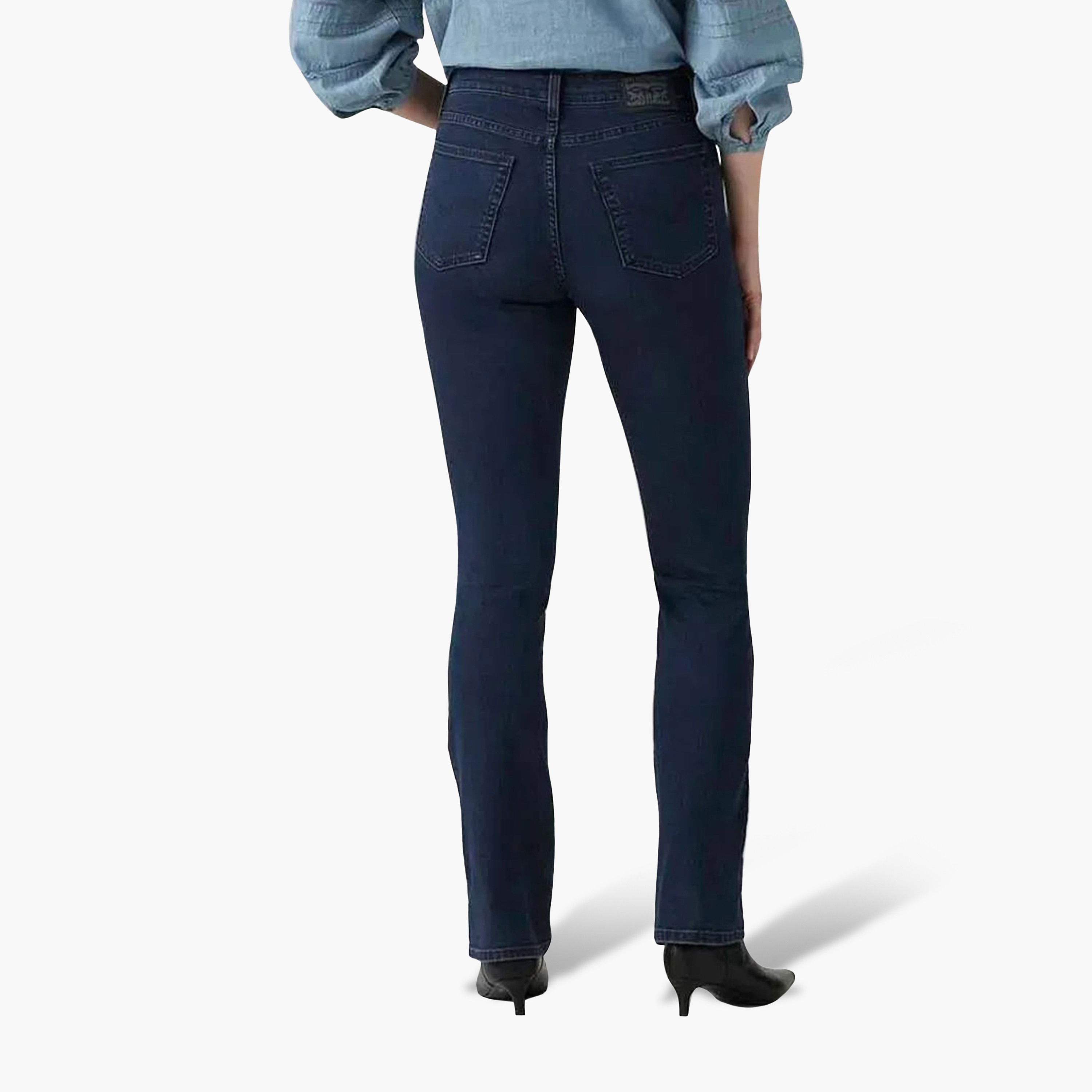 Levi's 725 Bootcut Fit Blue Plain Women's Jeans Inseam 30-women-clothing-bottoms-jeans-image-4