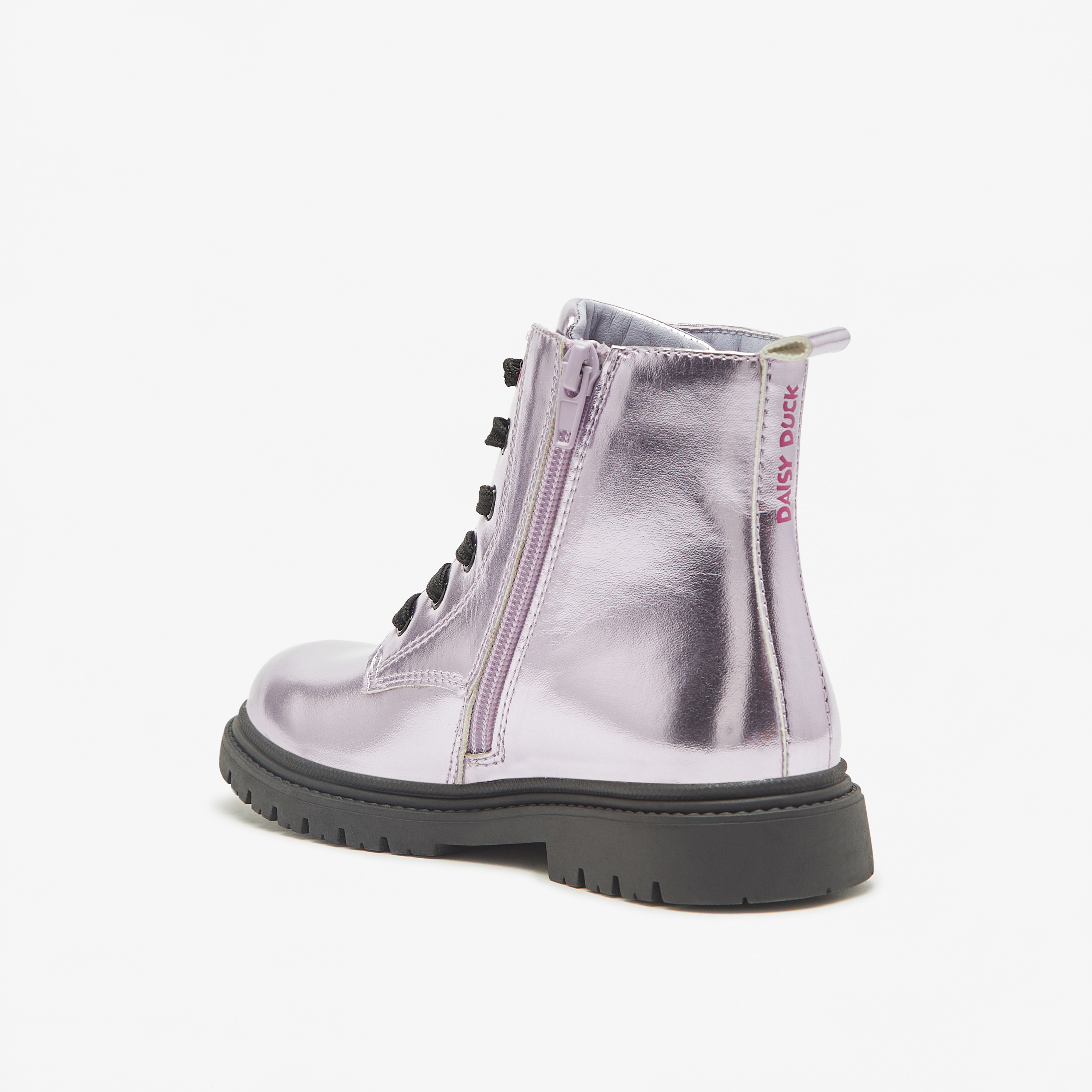 بوت بطول الكاحل ورباط إغلاق وطبعات دونالد داك من ديزني-girls-shoes-boots-image-2