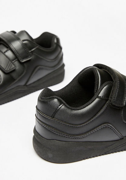 Juniors Solid Sneakers with Hook and Loop Closure-Boy%27s Sneakers-image-2