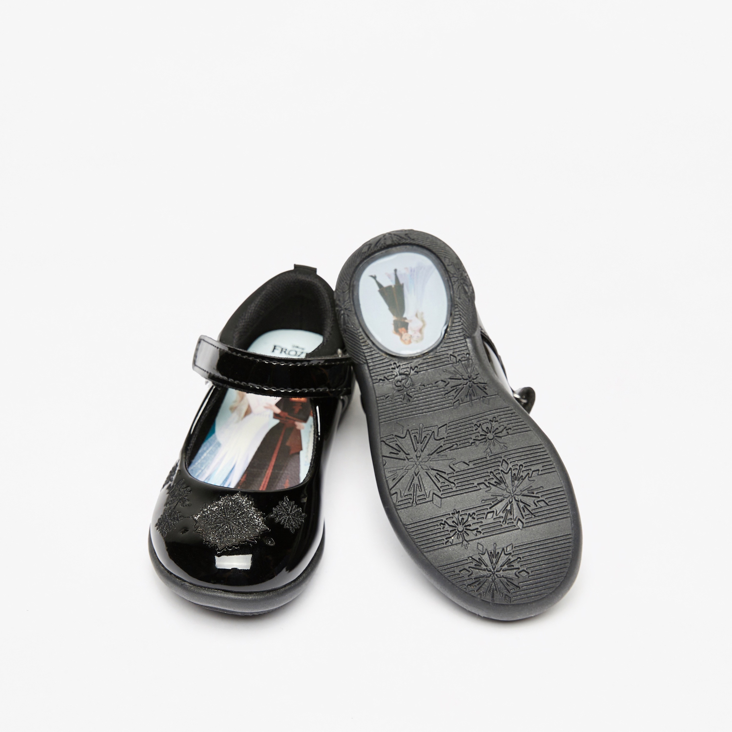 Frozen Print Mary Jane Shoes with Hook and Loop Closure-girls-shoes-schoolshoes-image-2