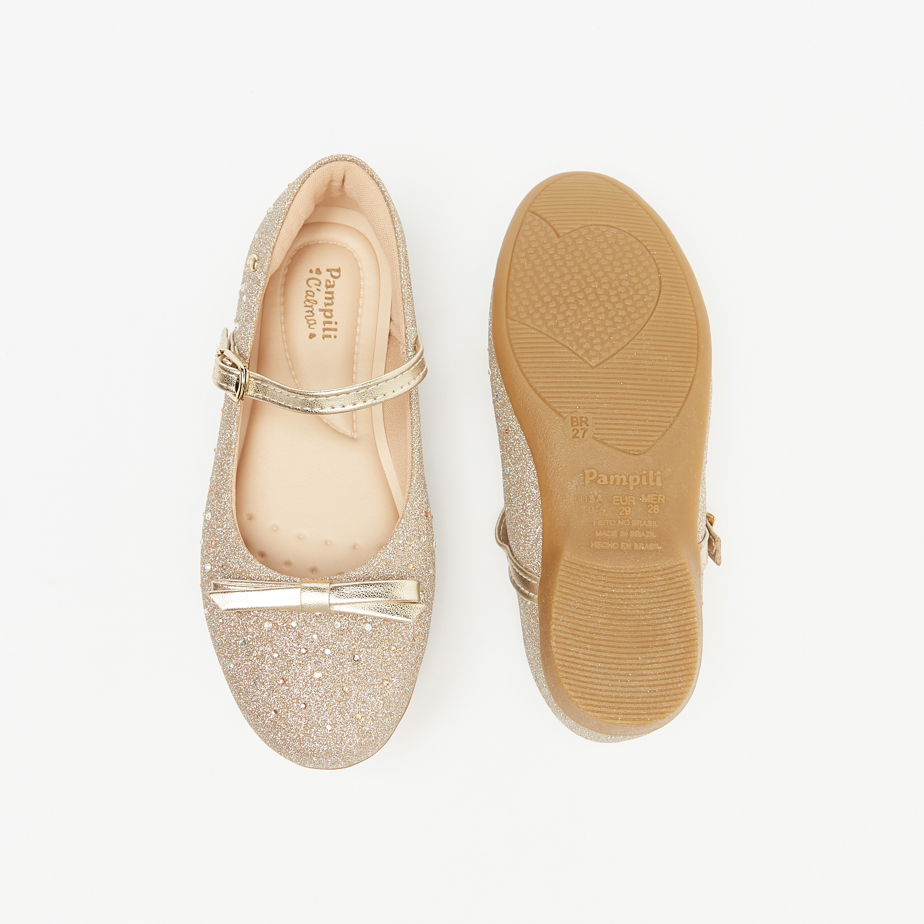 Buy Baby Girls Pampili Glittery Mary Jane Shoes with Buckle Closure Online Centrepoint UAE