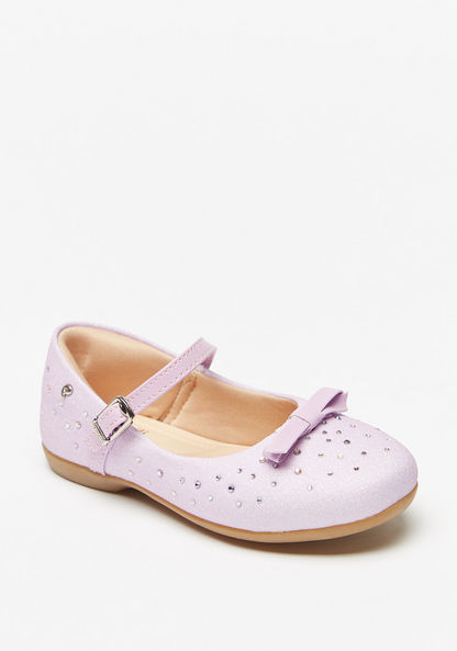 Pampili Embellished Mary Jane Shoes with Buckle Closure-Girl%27s Casual Shoes-image-0