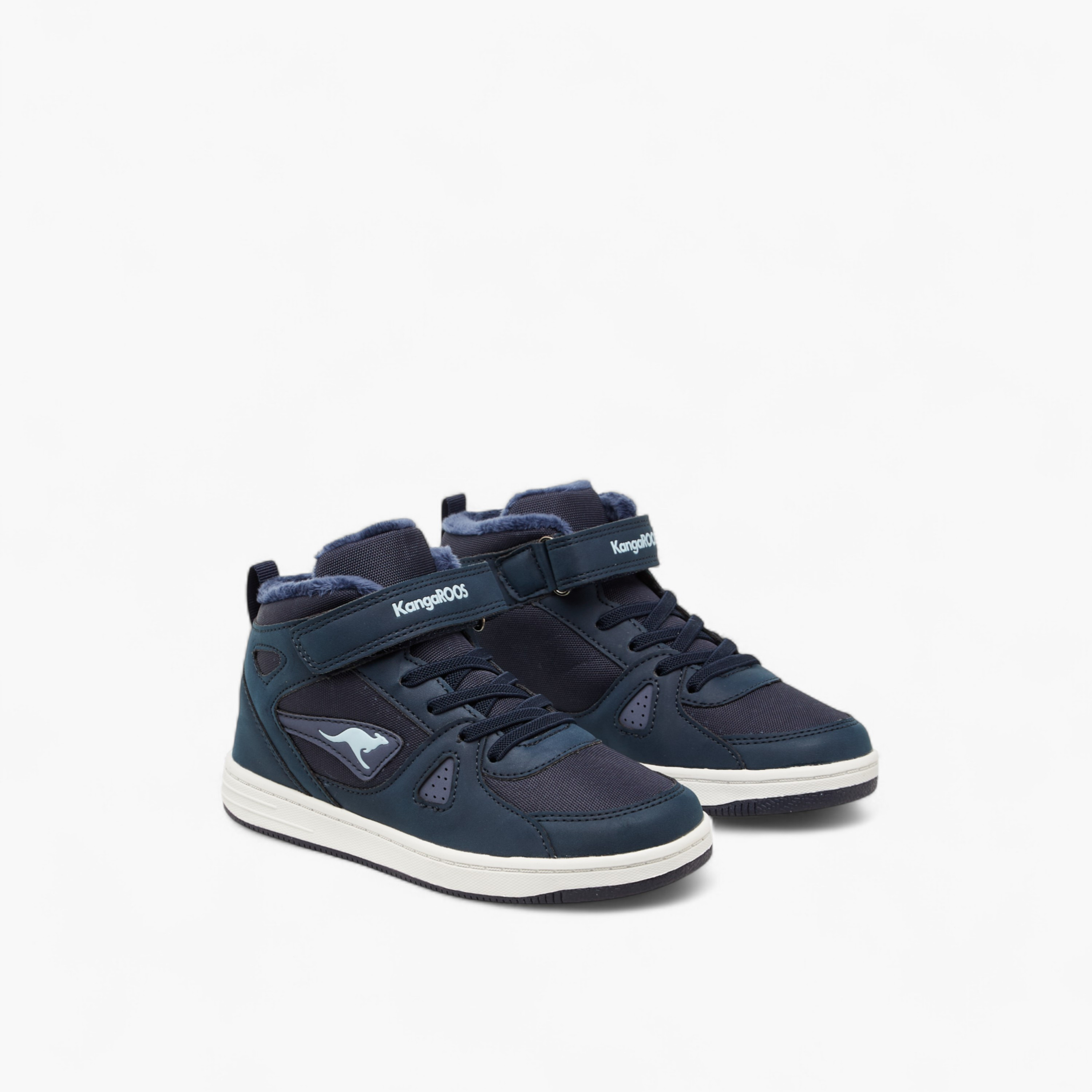 حذاء سنيكرز عالي بشريط إغلاق لاصق للأولاد من كانغاروز-boys-shoes-sneakers-image-1