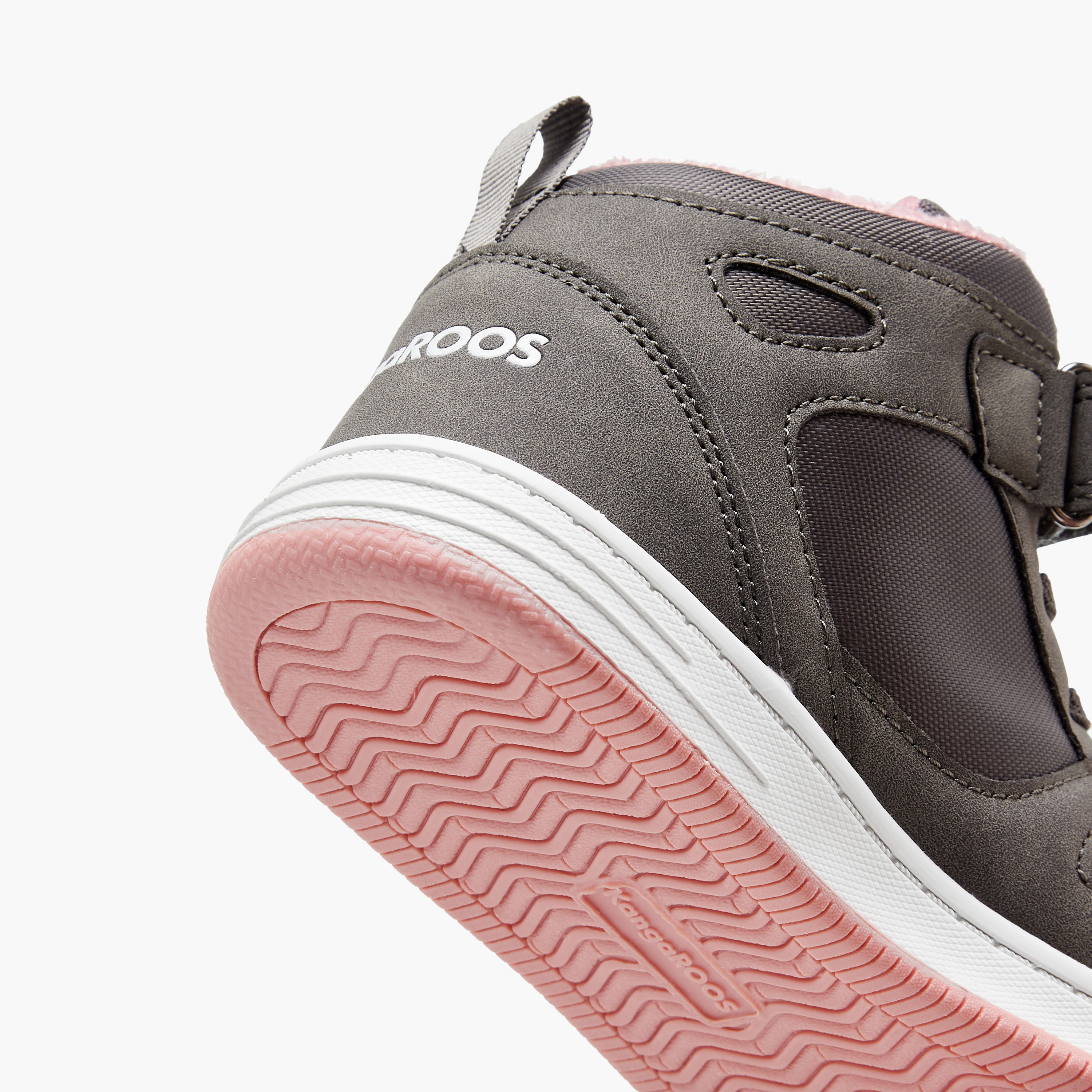 حذاء سنيكرز متعدد التصاميم برقبة عالية وشريط إغلاق لاصق للبنات من كانجاروز-girls-shoes-sneakers-image-5