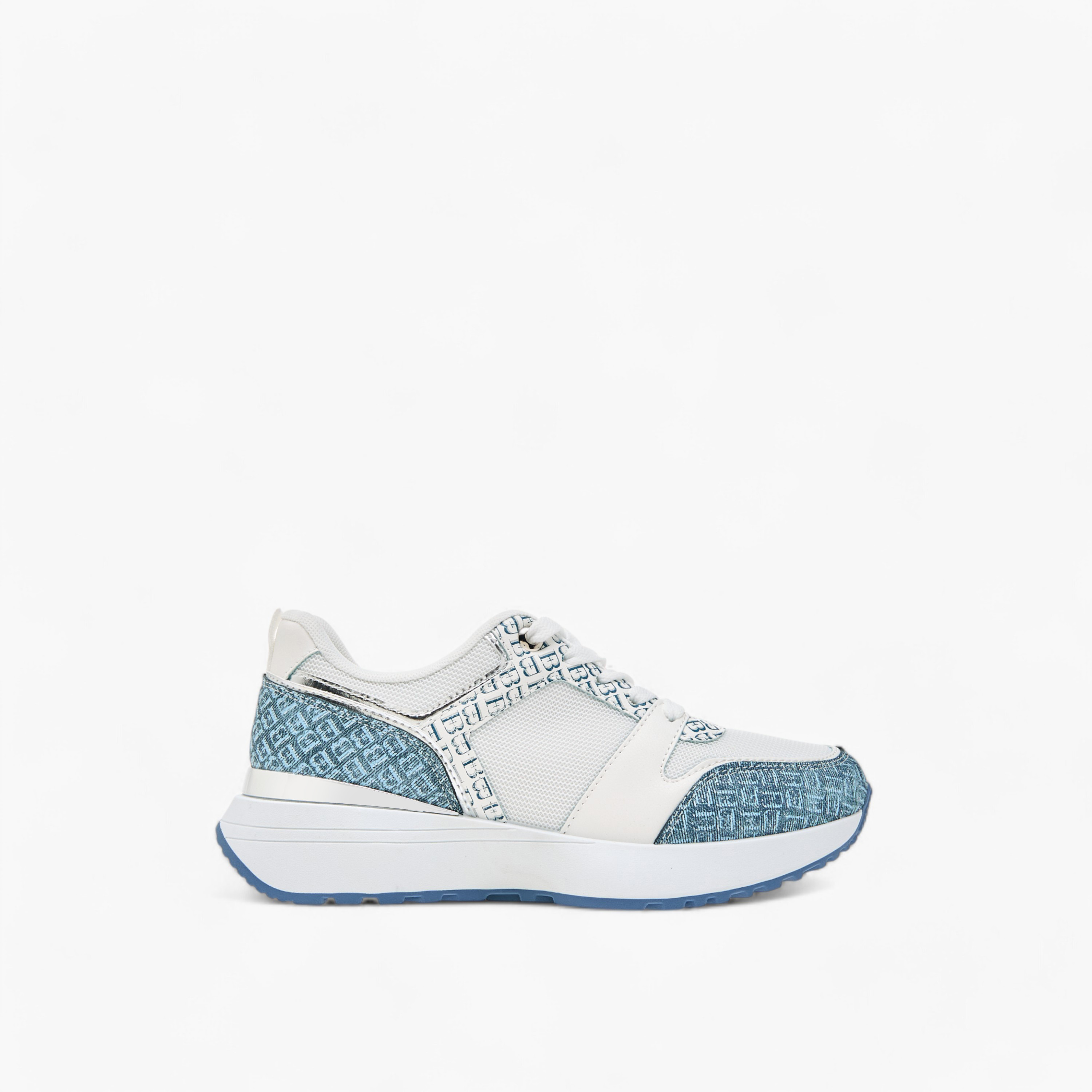 Flora Bella Monogram Print Sneakers with Lace-Up Closure-women-shoes-sneakers-image-3