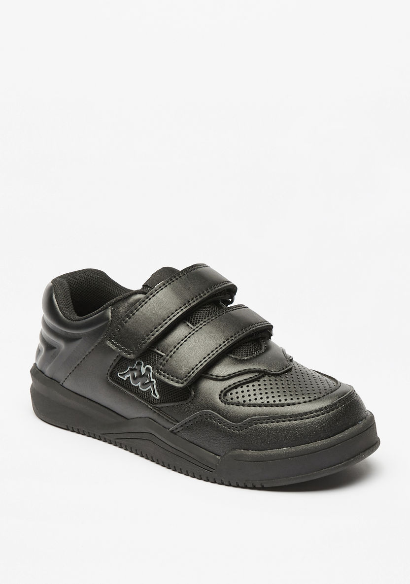 Kappa Textured Sneakers with Hook and Loop Closure-Girl%27s School Shoes-image-0