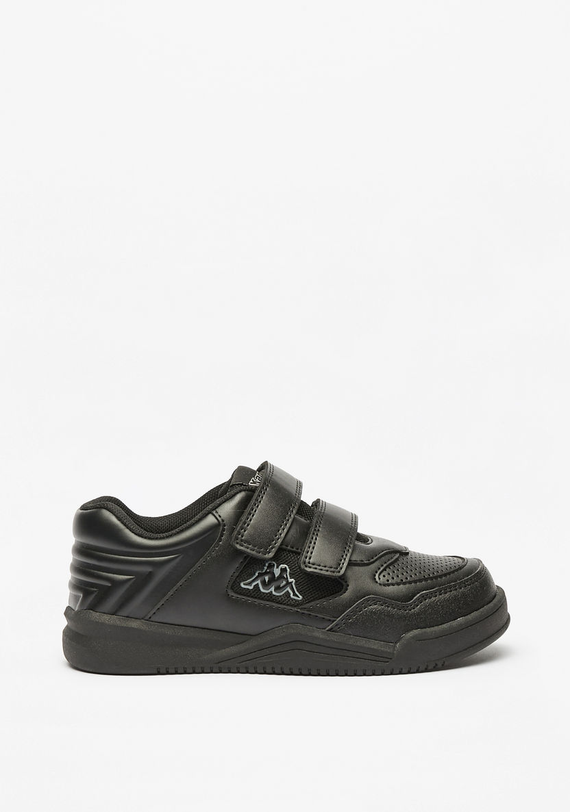 Kappa Textured Sneakers with Hook and Loop Closure-Girl%27s School Shoes-image-2