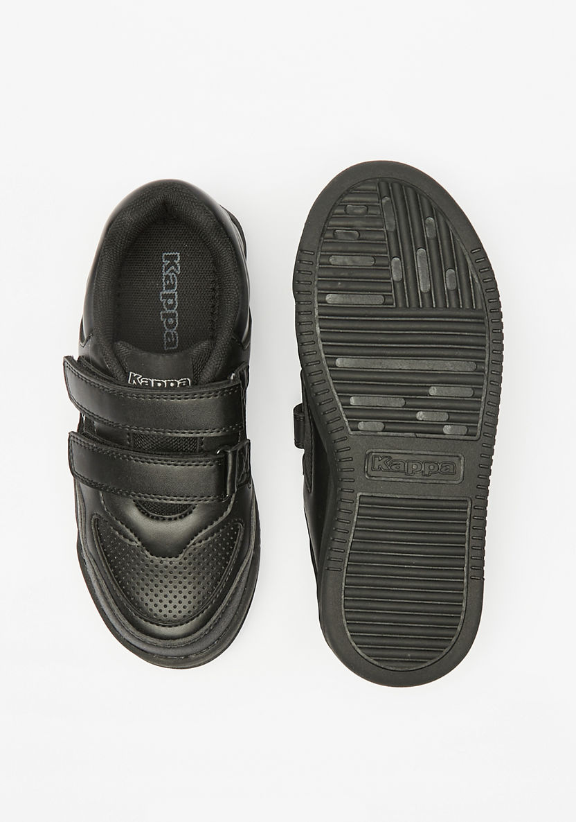 Kappa Textured Sneakers with Hook and Loop Closure-Girl%27s School Shoes-image-3