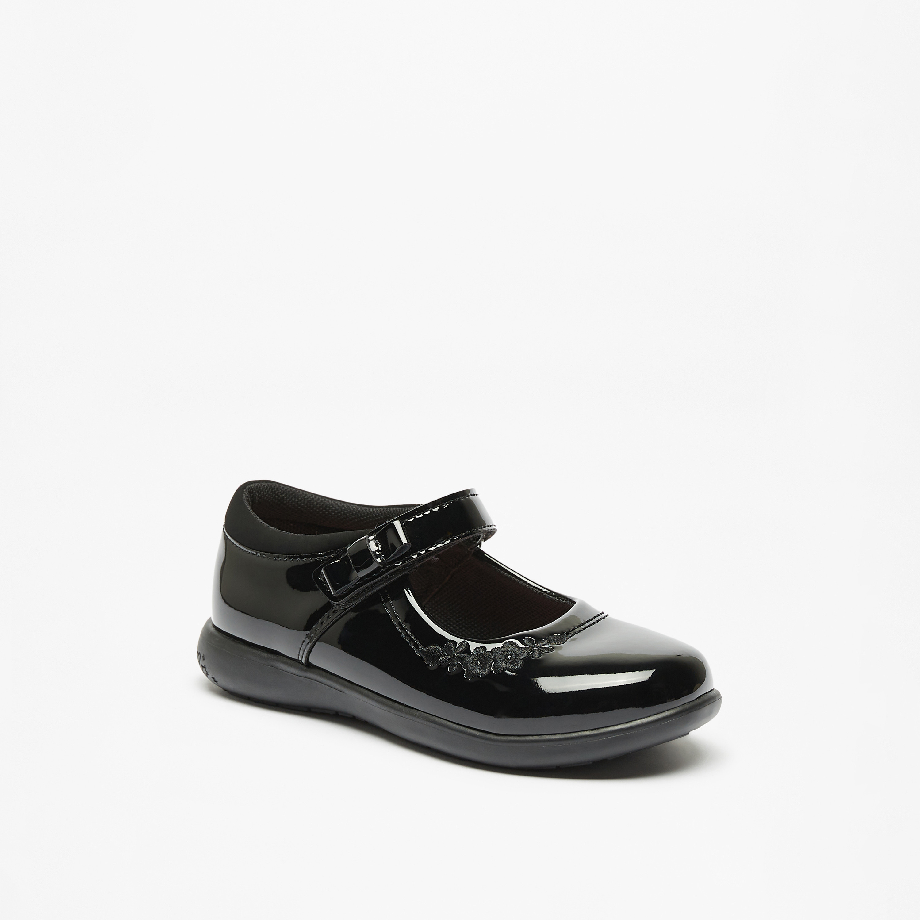 Patent black cheap mary jane shoes