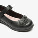 Juniors Floral Accented Mary Jane Shoes with Hook and Loop Closure-Girl%27s Casual Shoes-thumbnailMobile-4