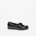 Juniors Bow Applique Slip-On Loafers-Girl%27s School Shoes-thumbnailMobile-2