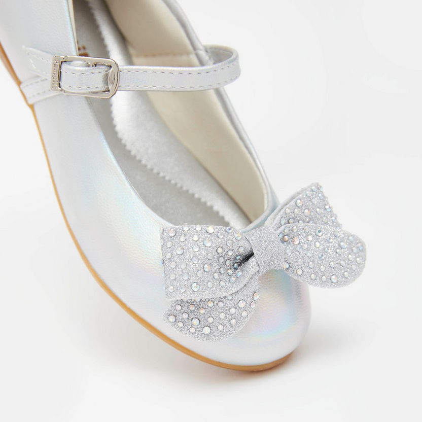 Pampili Mary Jane Shoes with Bow Accent-Baby Girl%27s Shoes-image-3