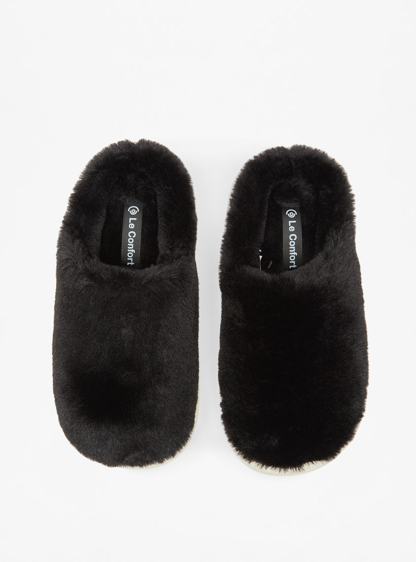 حذاء ميول لغرفة النوم سهل الارتداء من الفرو الصناعي من لو كونفورت-women-shoes-bedroomslippers-image-1