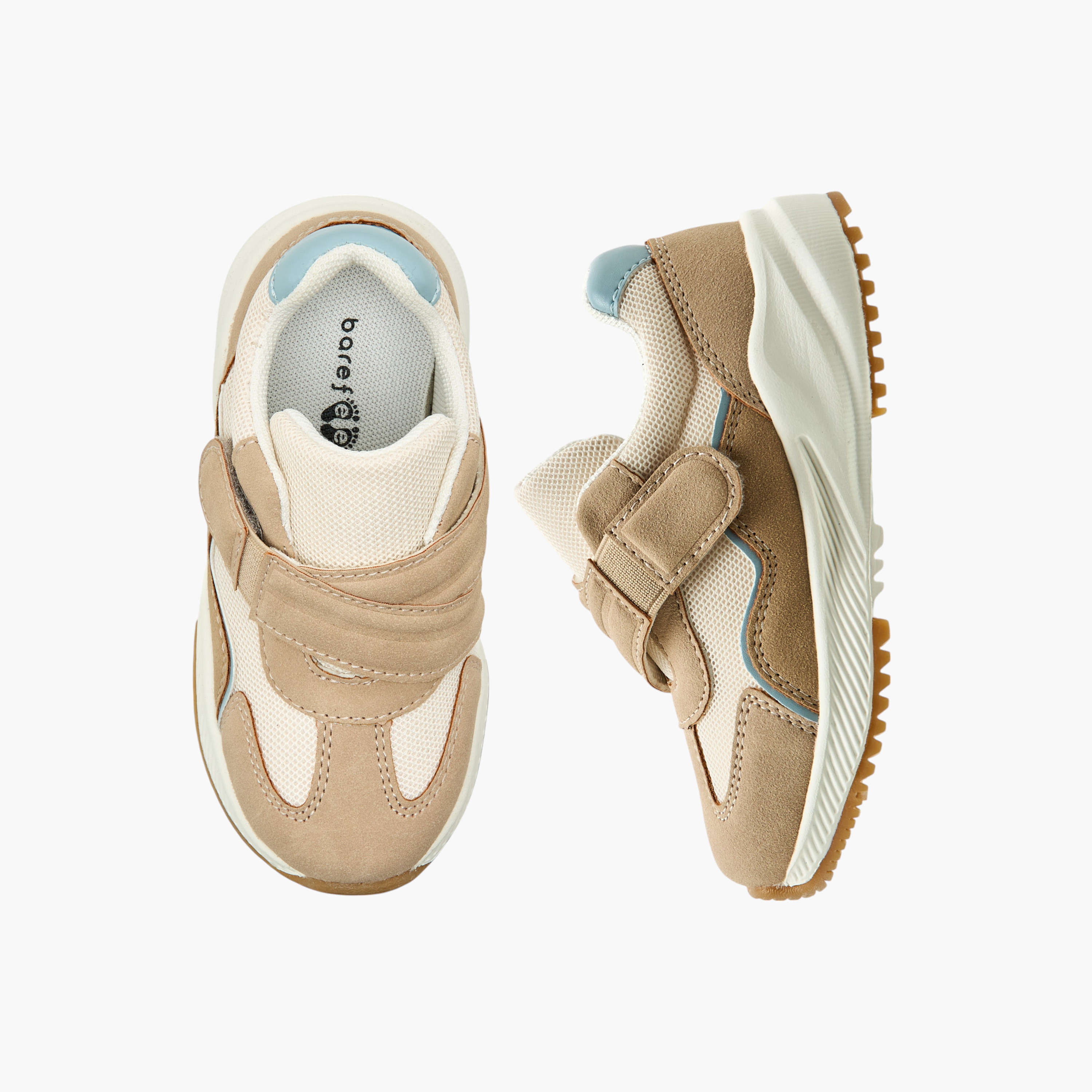 Barefeet Colourblock Sneakers with Hook and Loop Closure-boys-shoes-sneakers-image-1