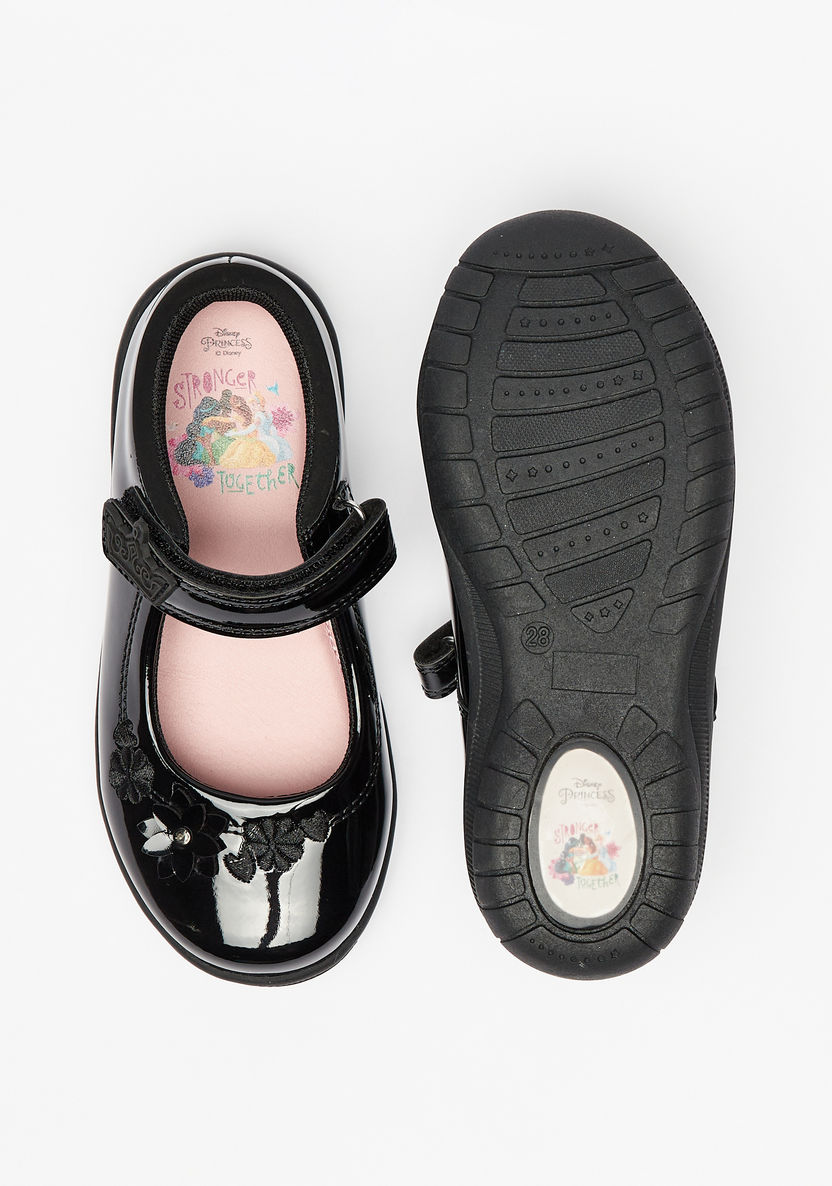 Disney Princess Applique Detail Mary Jane Shoes with Hook and Loop Closure-Girl%27s Casual Shoes-image-3