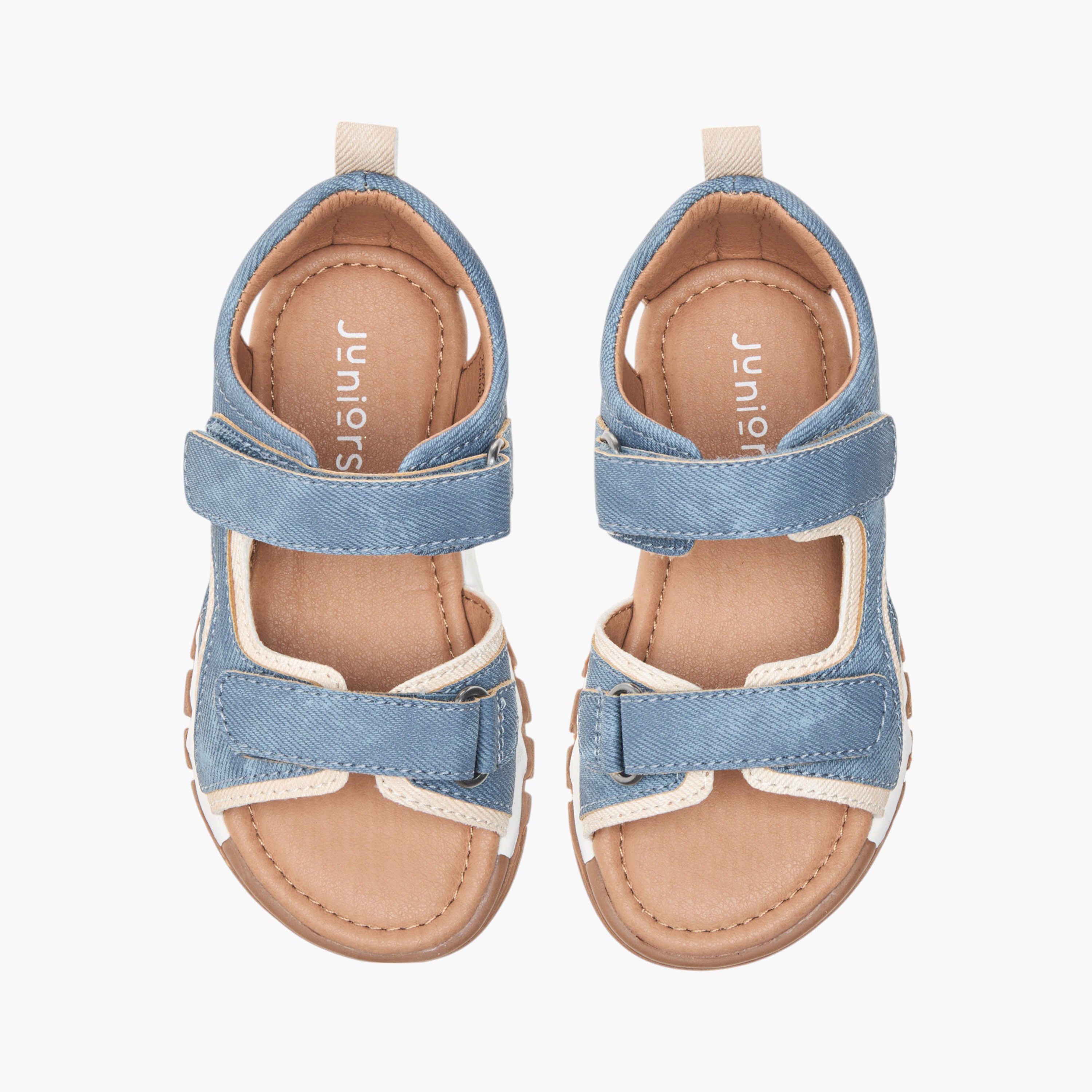 Juniors Stitch Detail Floaters with Hook and Loop Closure-boys-shoes-sandals-image-1
