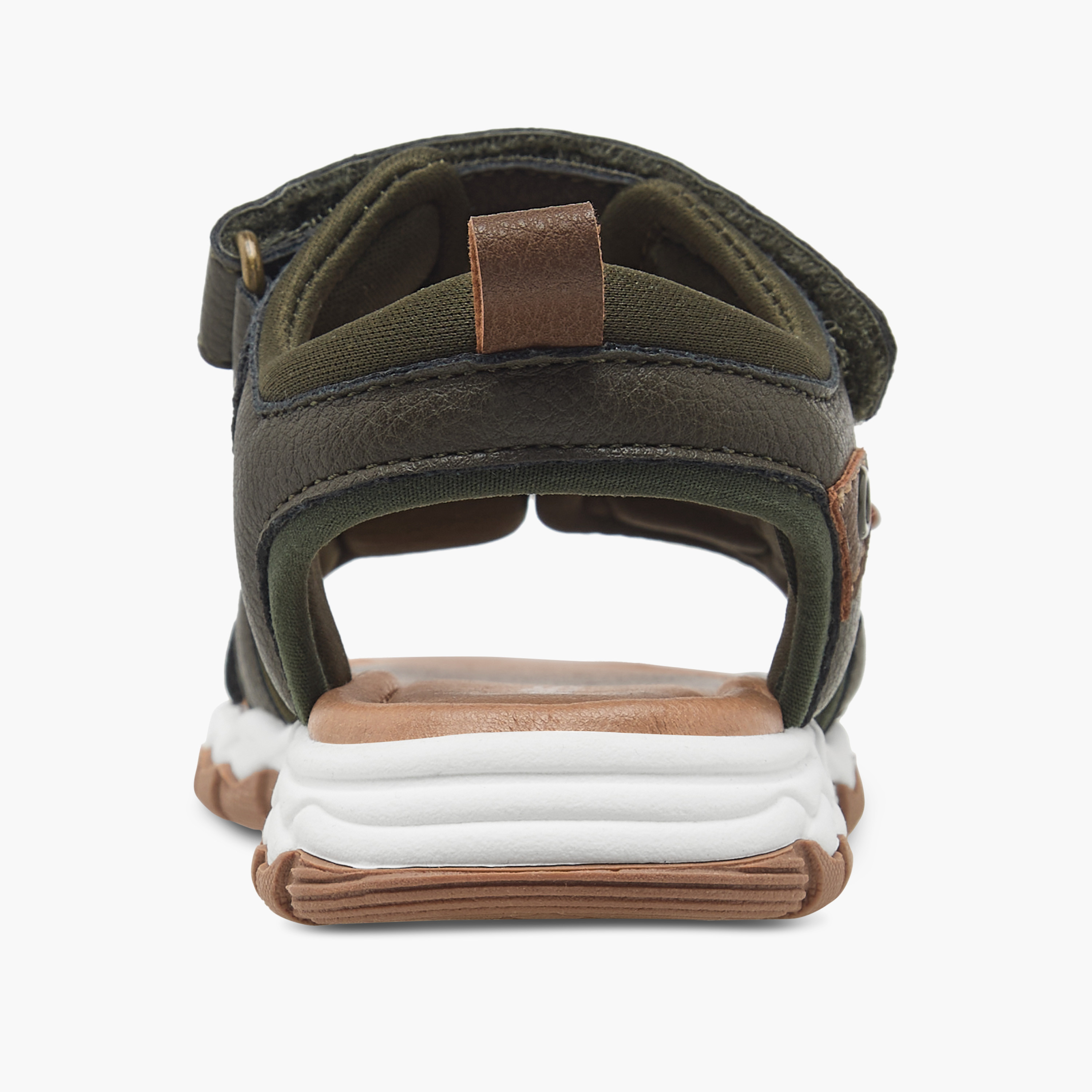 Juniors Textured Floaters with Hook and Loop Closure-baby-boys-shoes-sandals-image-4