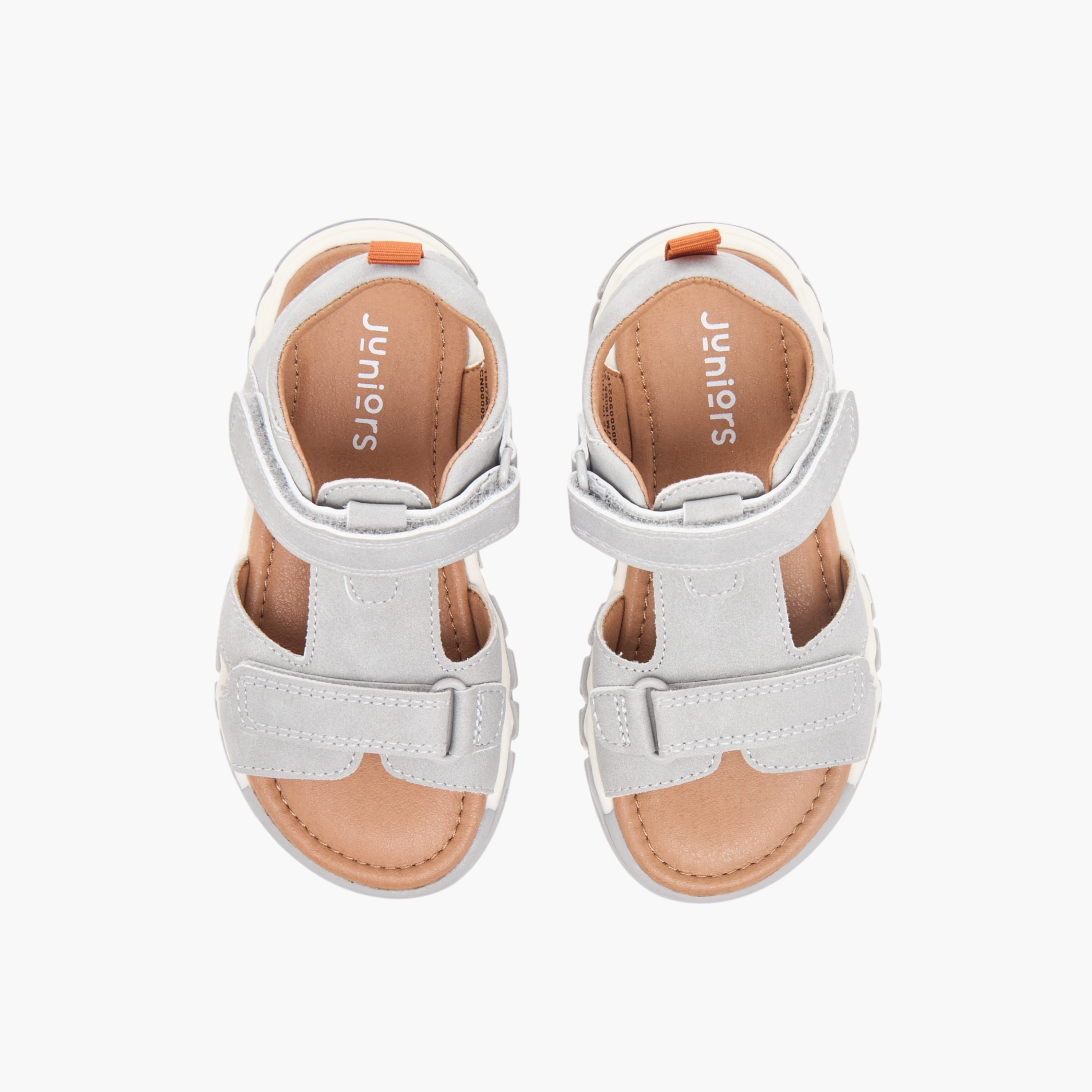 صندل خفيف بتفاصيل مغرّزة وشريط إغلاق لاصق للأولاد من كابا-boys-shoes-sandals-image-1