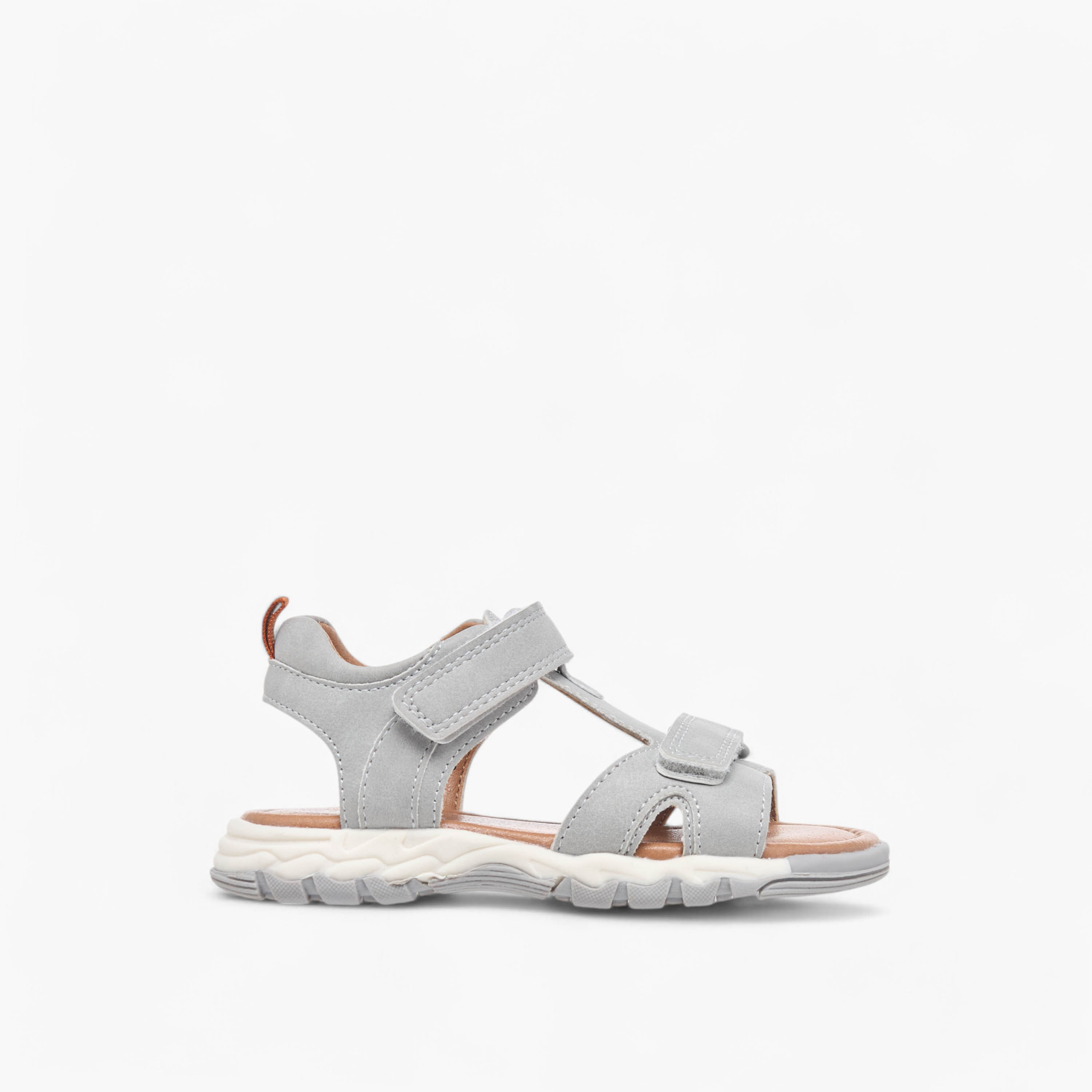 صندل خفيف بتفاصيل مغرّزة وشريط إغلاق لاصق للأولاد من كابا-boys-shoes-sandals-image-2